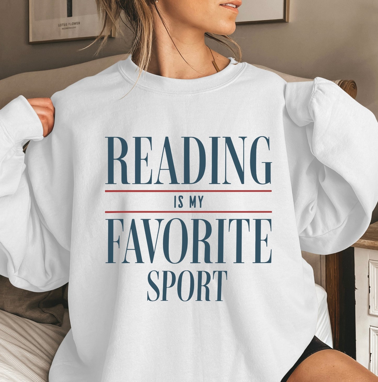 Reading is My Favorite Sport Crewneck Sweater