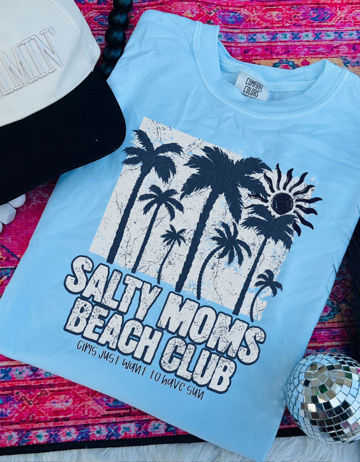 Salty Moms Beach Club Graphic Tshirt