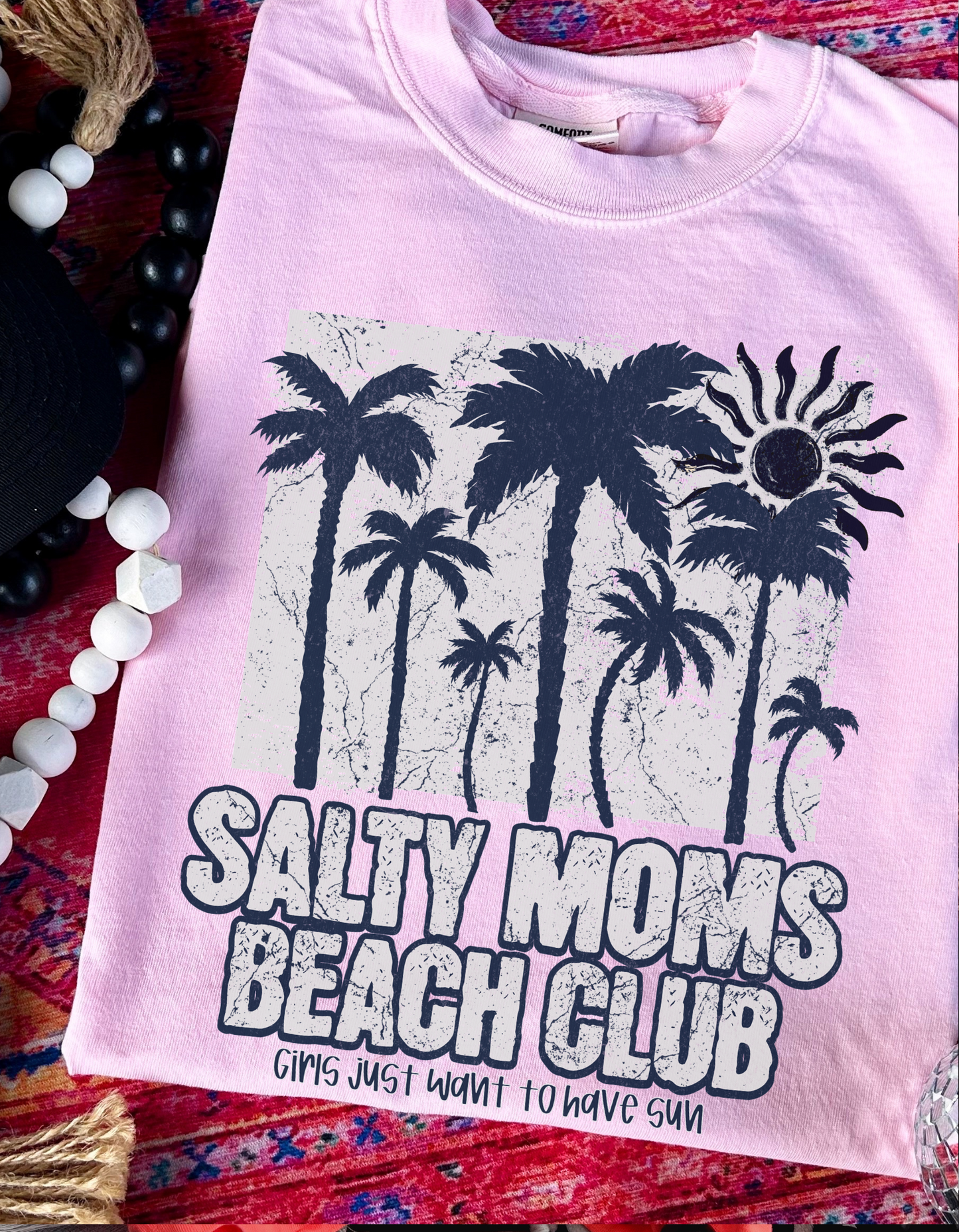 Salty Moms Beach Club Graphic Tshirt