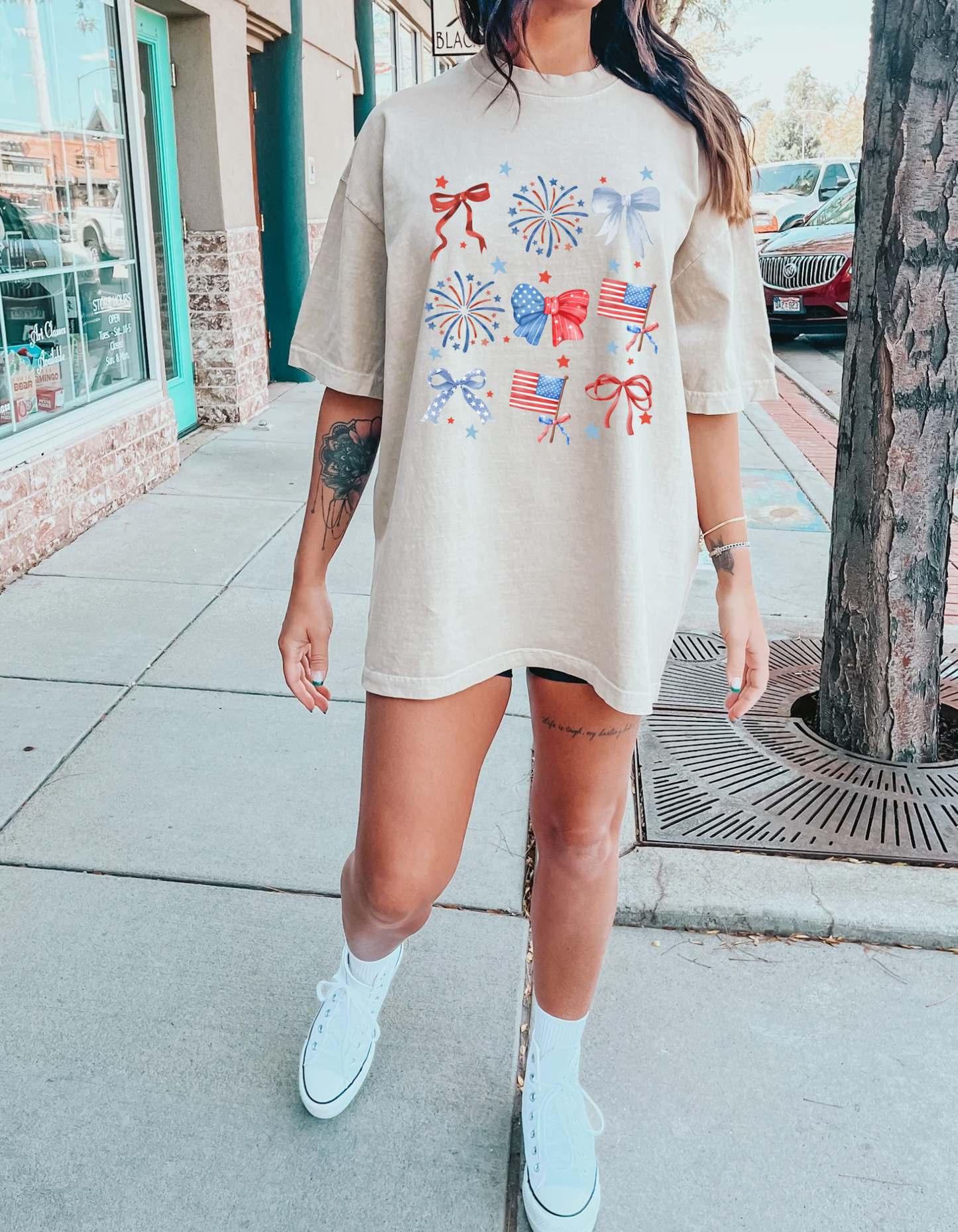 Red white and blue collage Graphic Tee