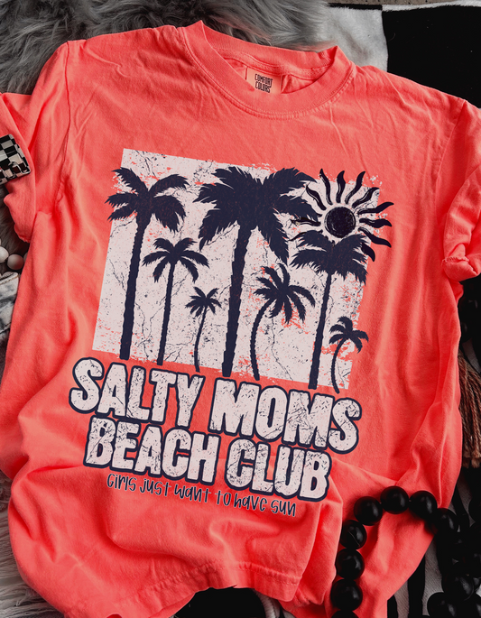 Salty Moms Beach Club Graphic Tshirt