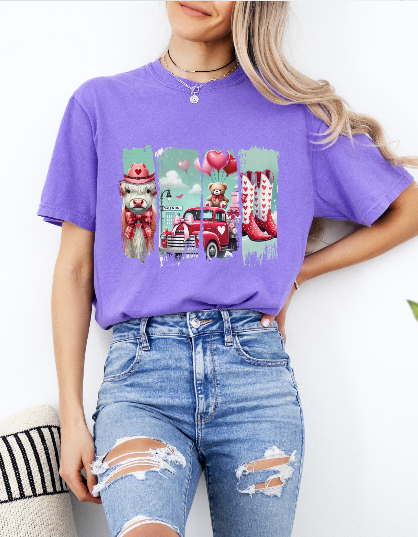 Valentines collage graphic tshirt
