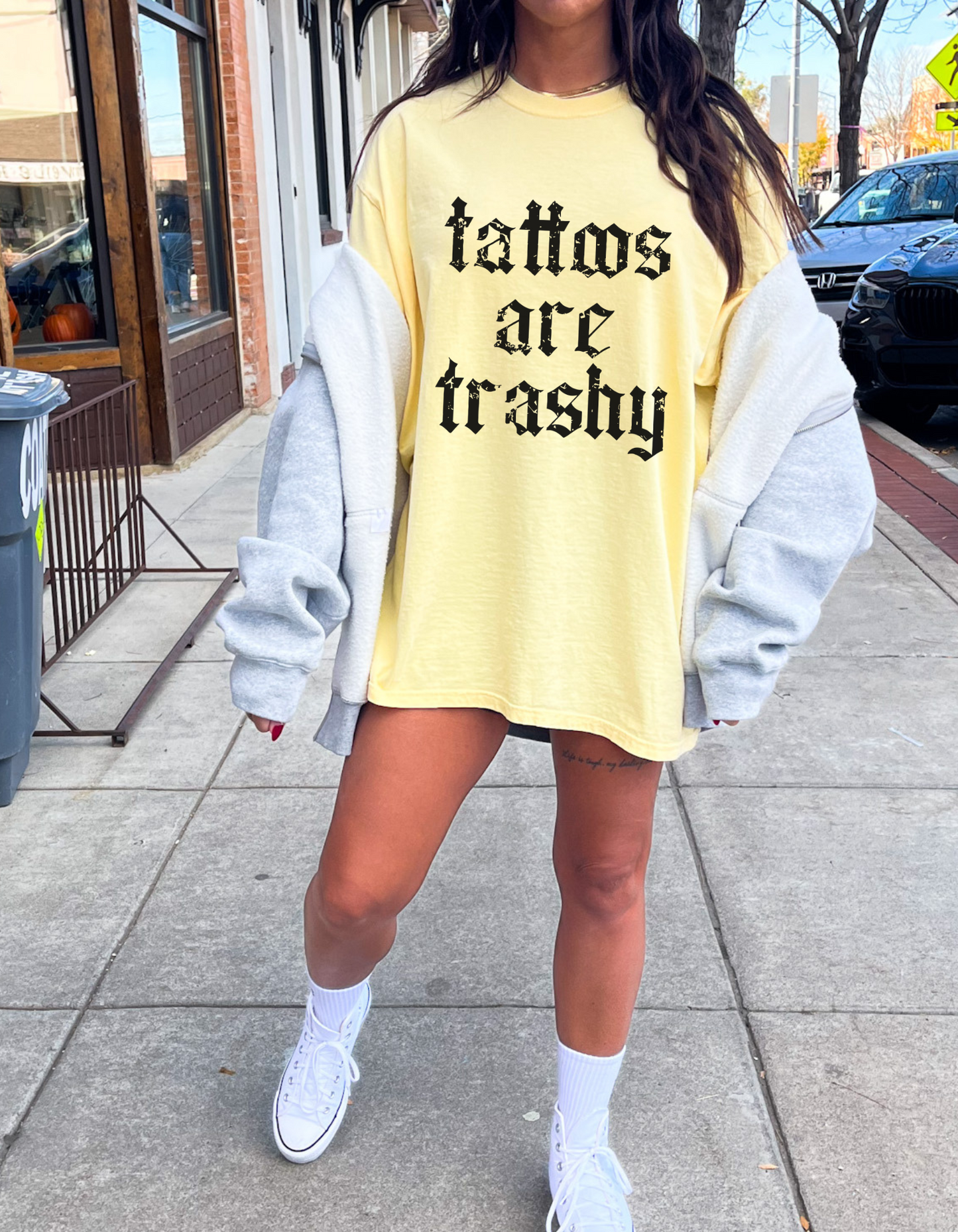 Tattoos are trashy graphic tshirt