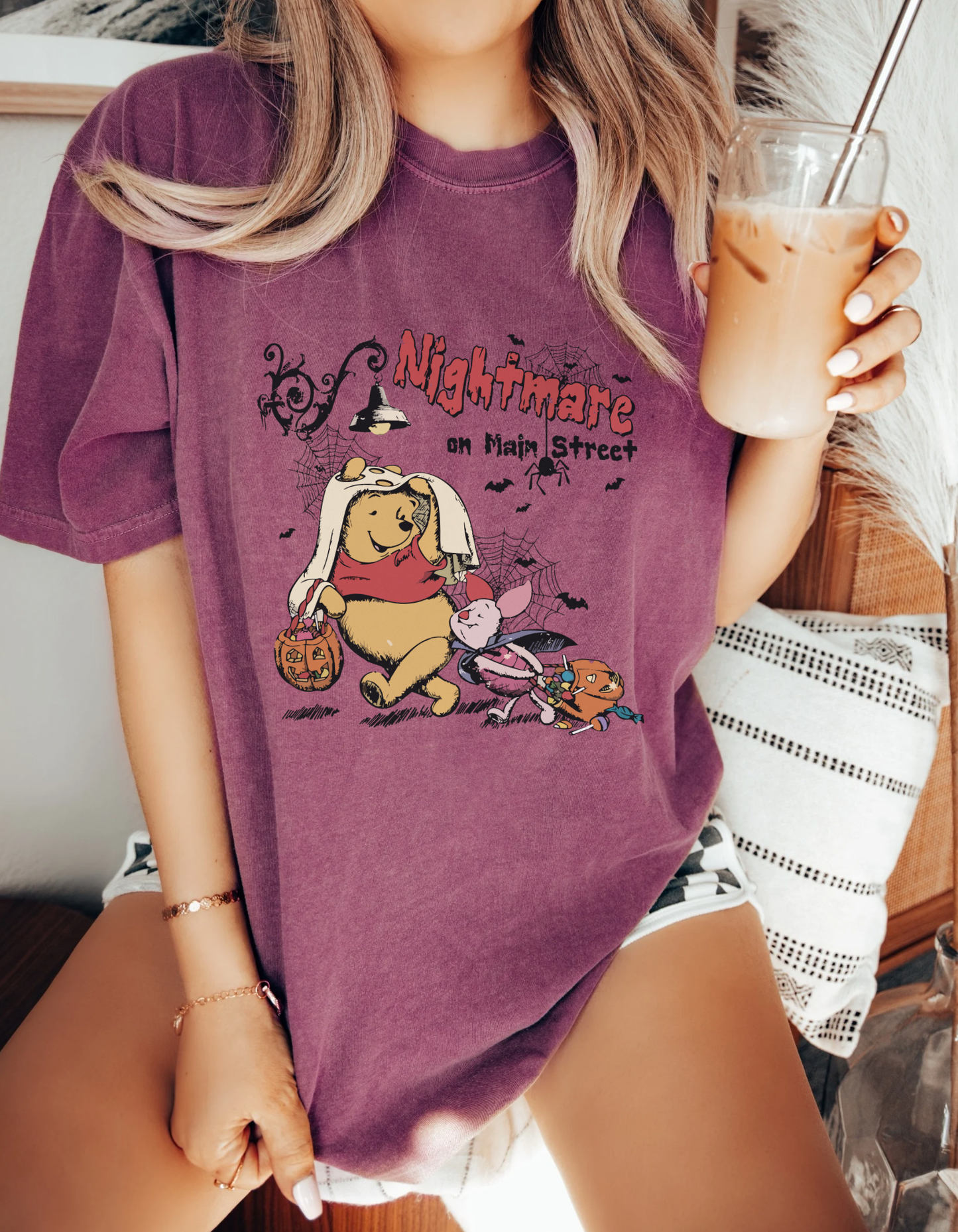 Vintage nightmare on main street Pooh tshirt