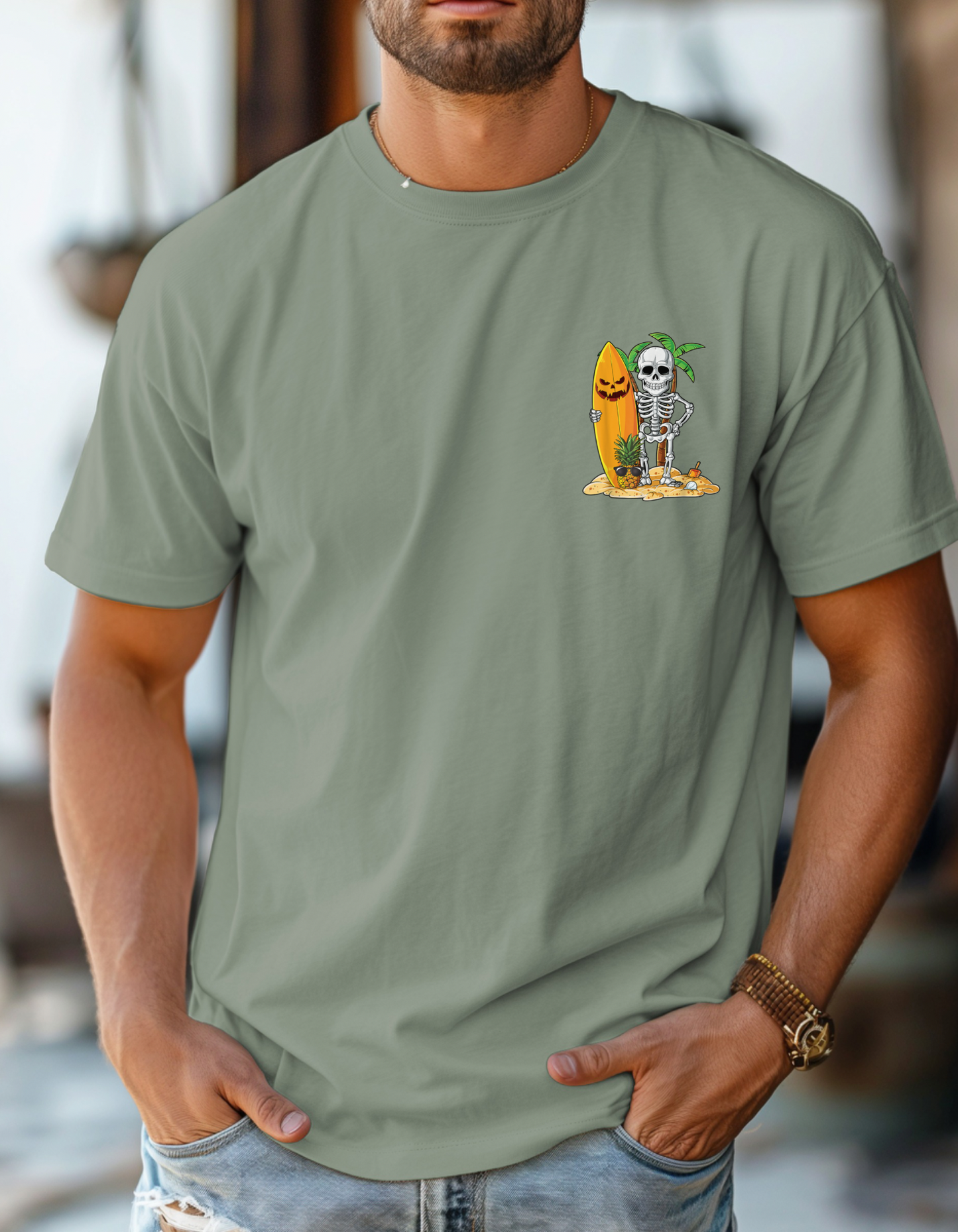 Funny skeleton tee