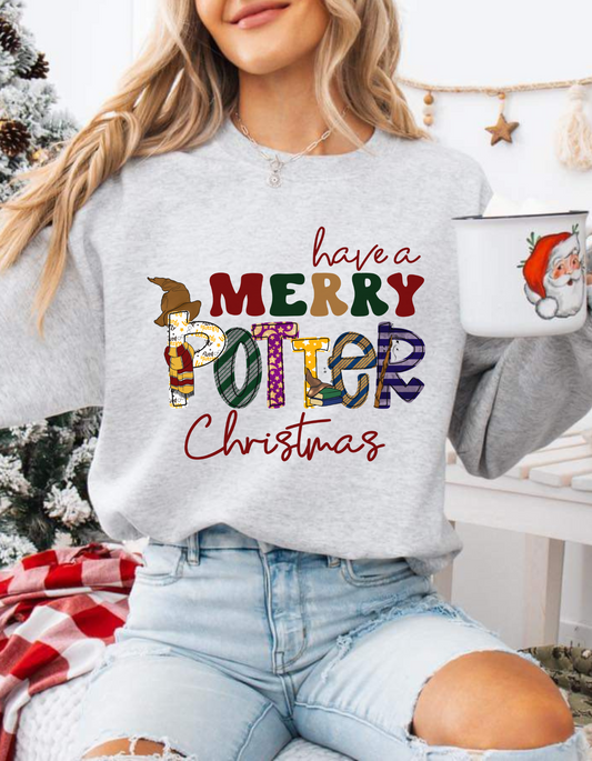 Merry HP Christmas crewneck sweater