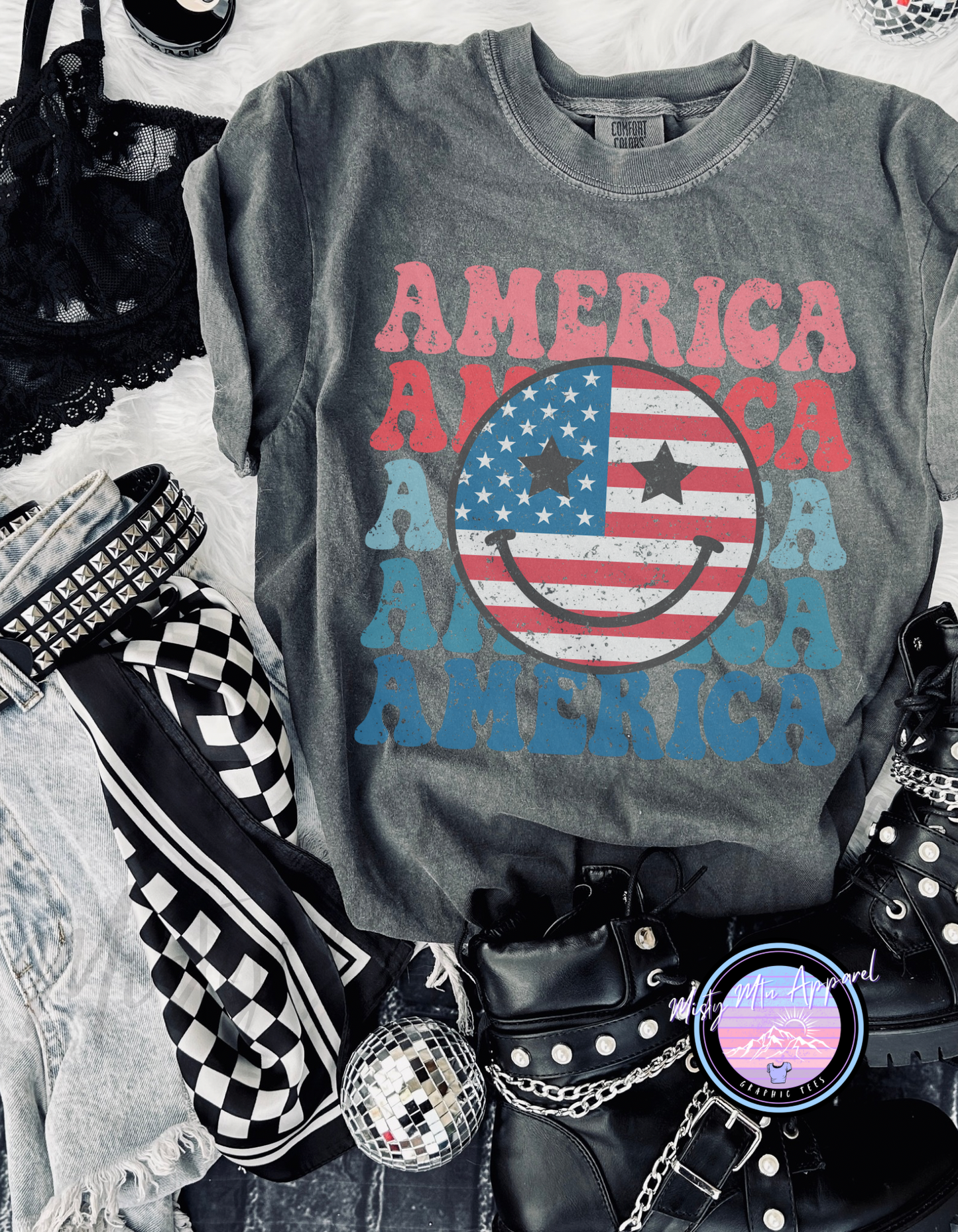 Smiley America Graphic Tee