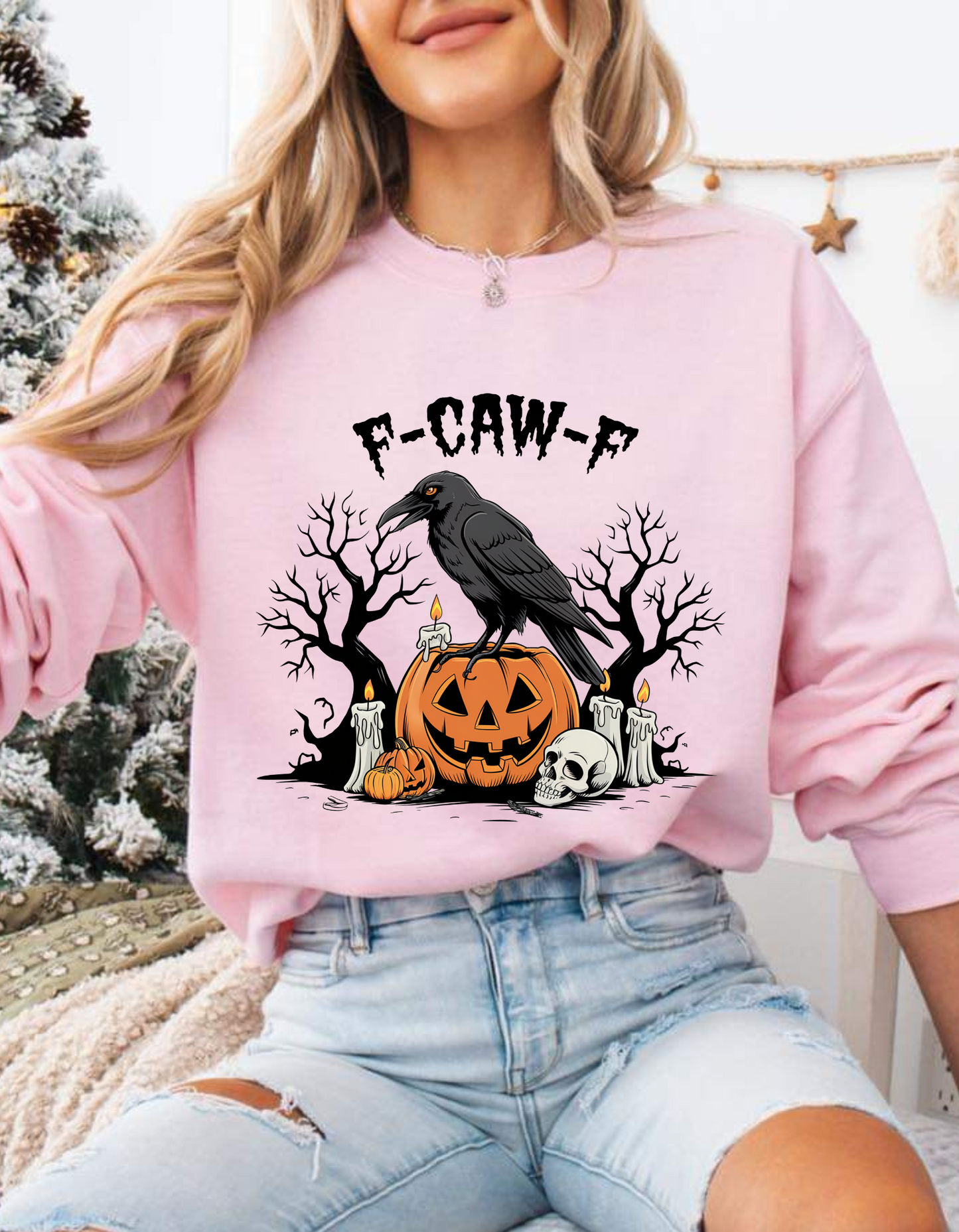 F Caw F Crewneck Sweater