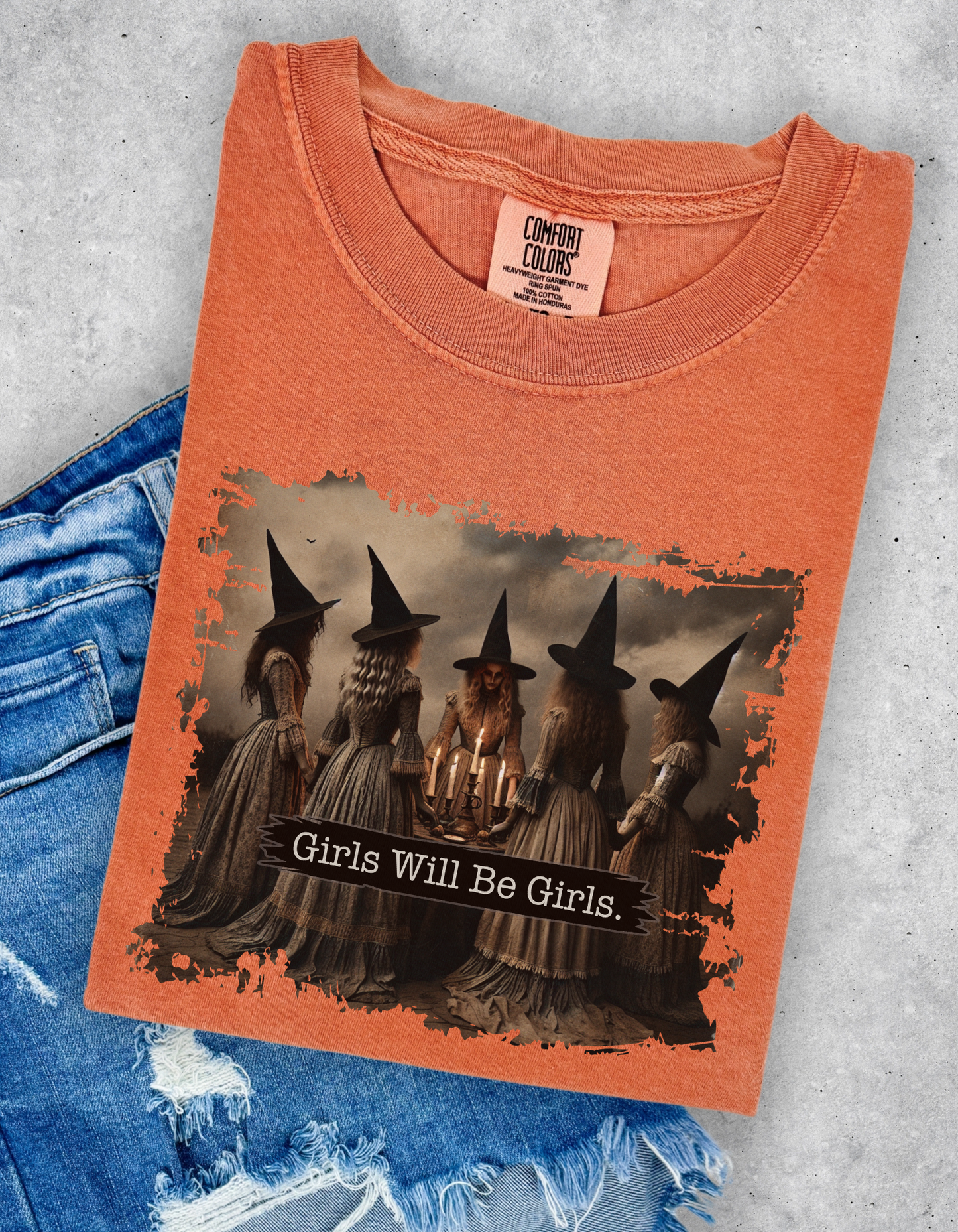Girls will be girls witches graphic tee