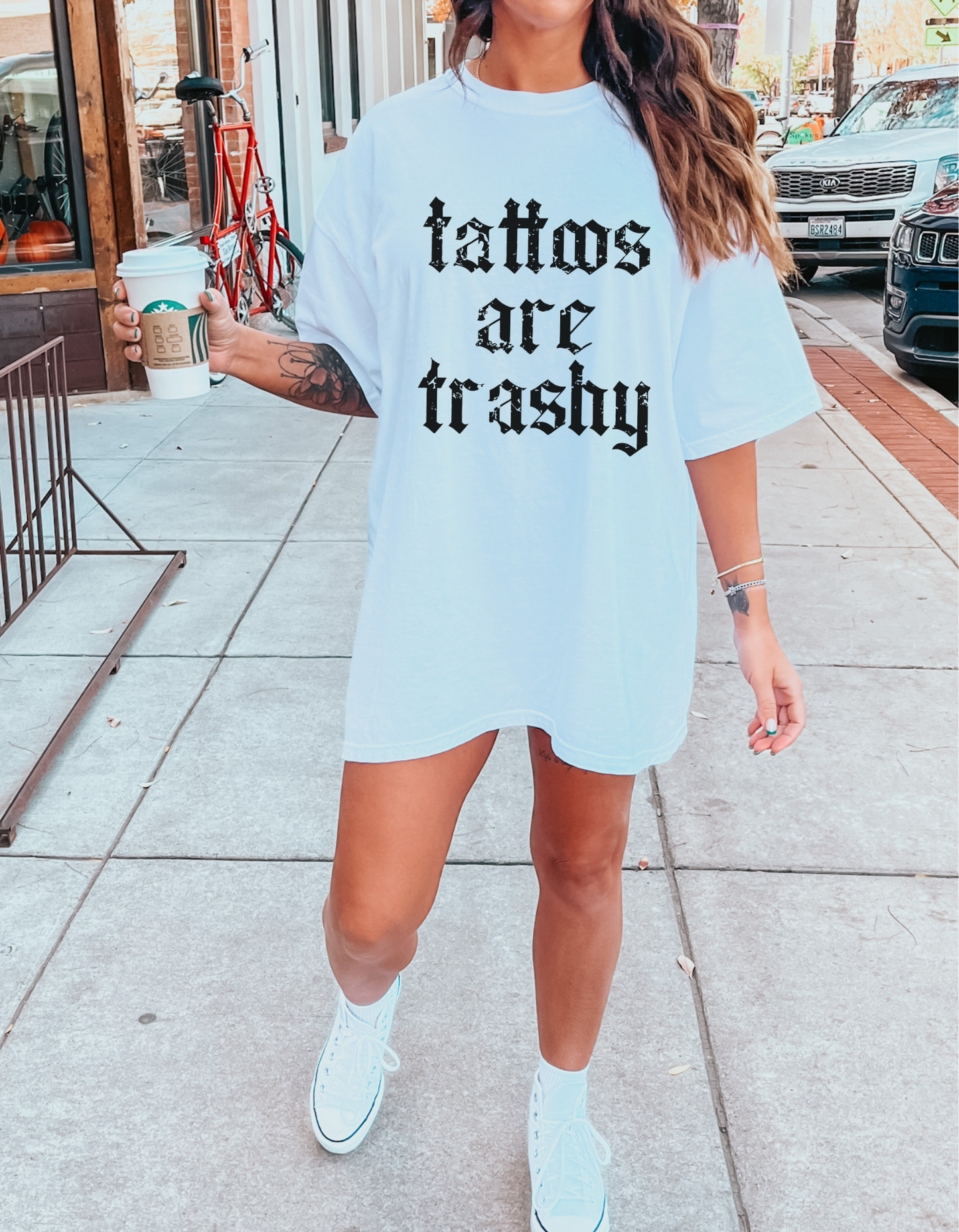 Tattoos are trashy graphic tshirt