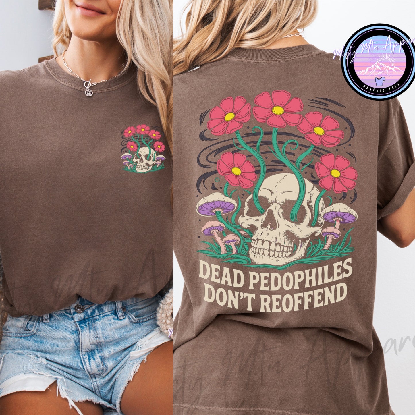 Dead Pedos Skull Graphic Tee
