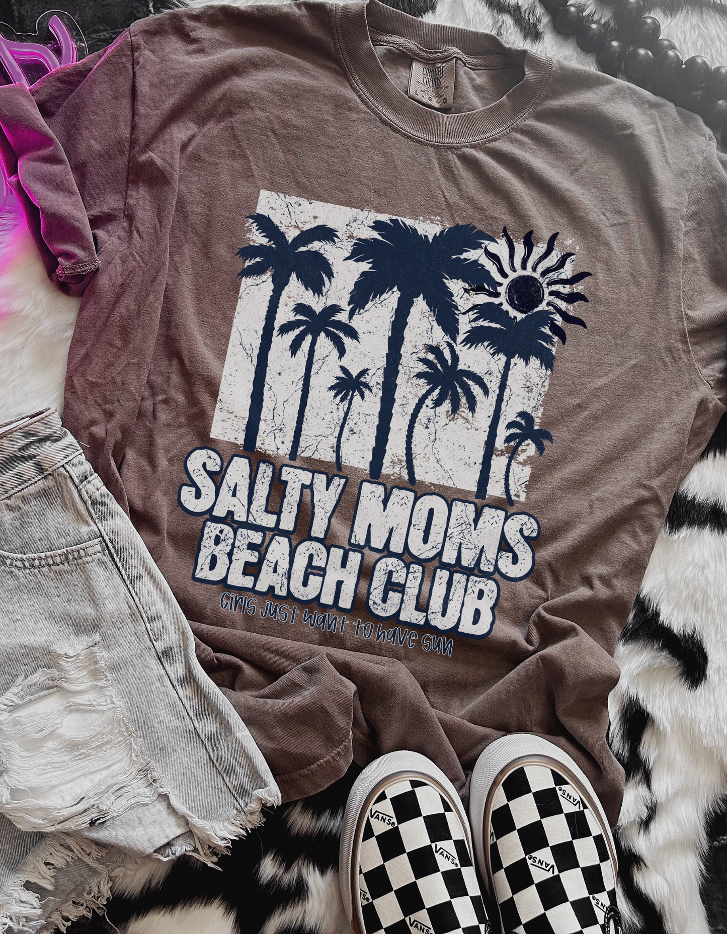 Salty Moms Beach Club Graphic Tshirt