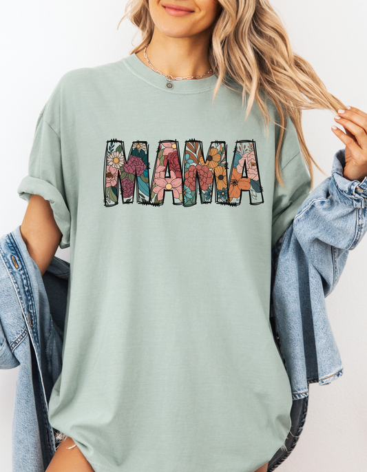 Floral mama tee