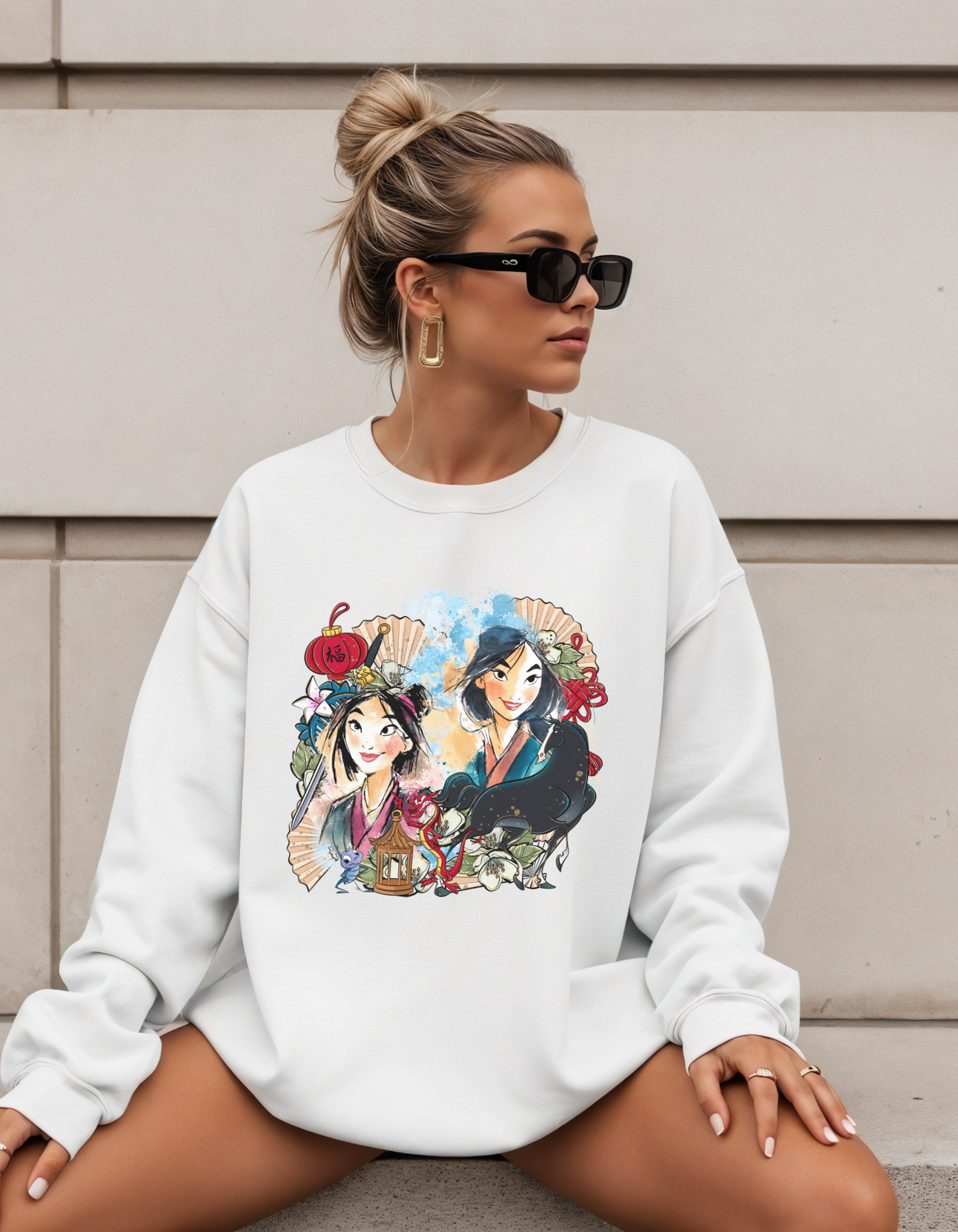 (Pre-order) Mulan collage Crewneck sweater
