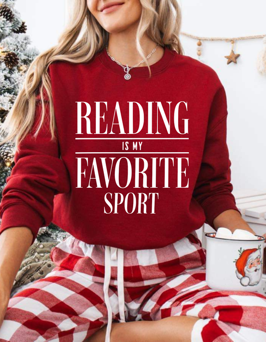 Reading is My Favorite Sport Crewneck Sweater