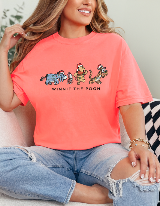 Christmas P00h graphic tee