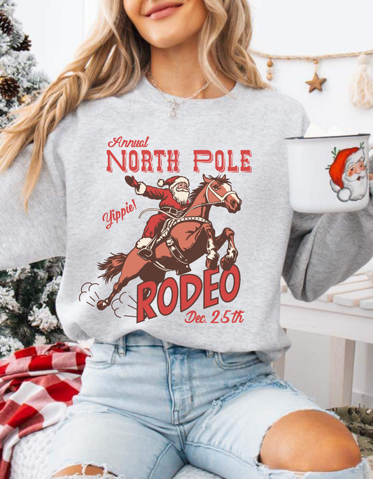 North Pole Rodeo Crewneck Sweater