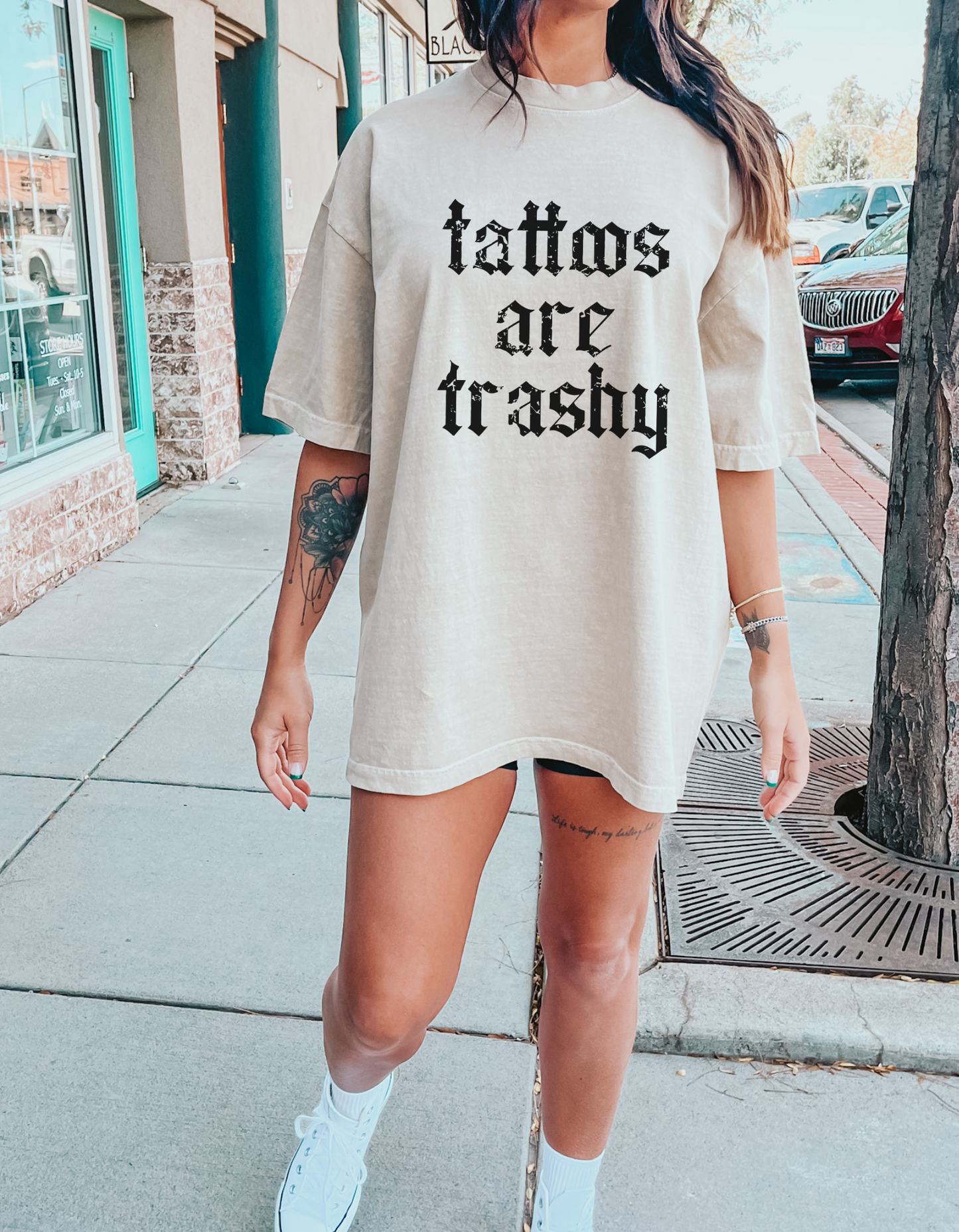 Tattoos are trashy graphic tshirt