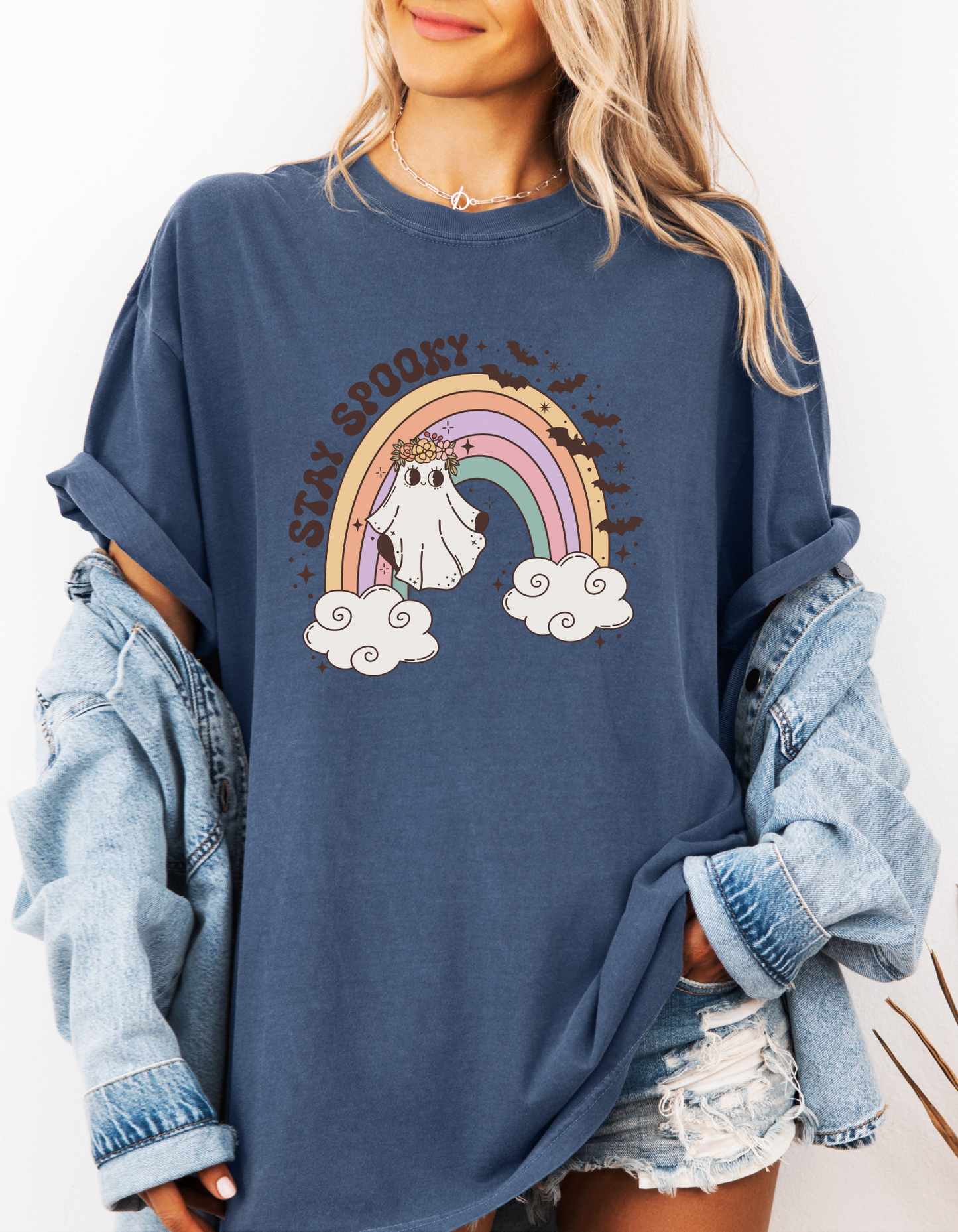 Retro stay spooky tee