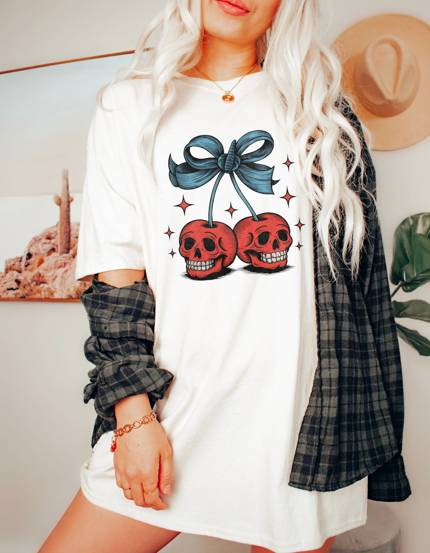 Skeleton cherries tshirt