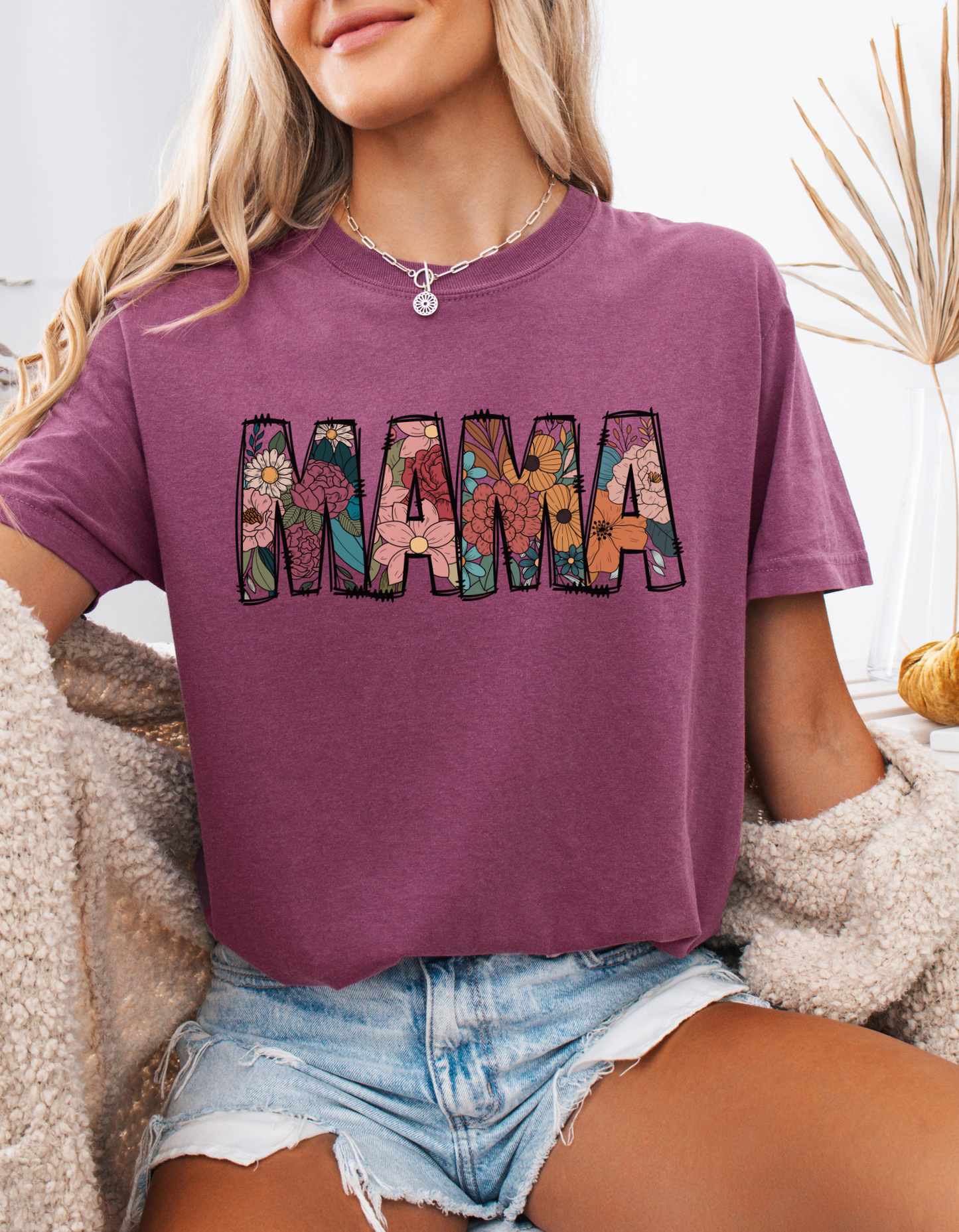 Floral mama tee