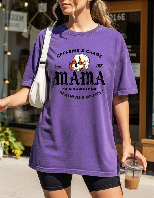 Caffeine and chaos Mama Graphic Tee