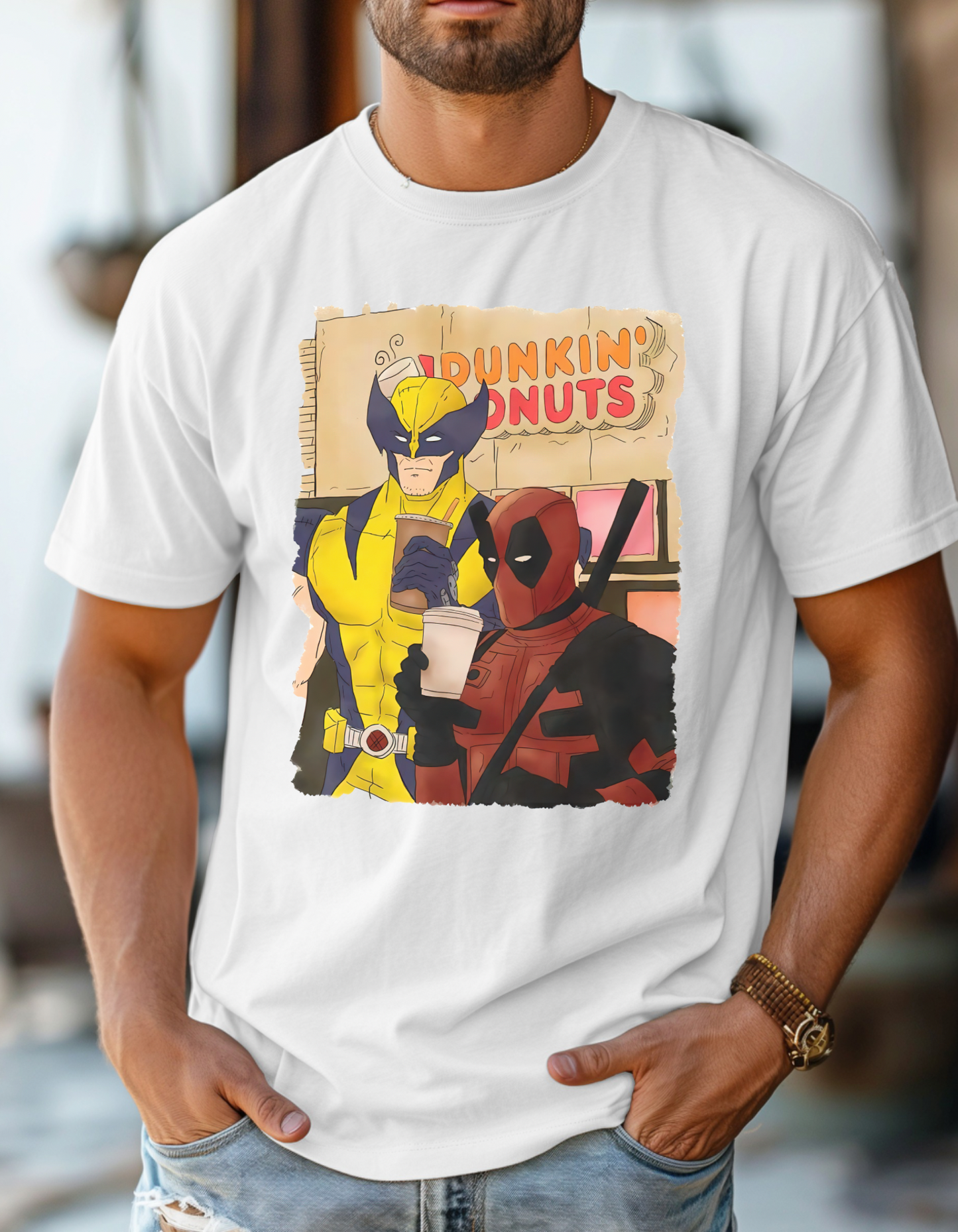 Deadpool x Wolverine Dunkin Tee