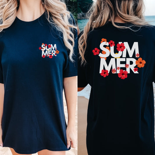 Summer Floral Graphic Tshirt