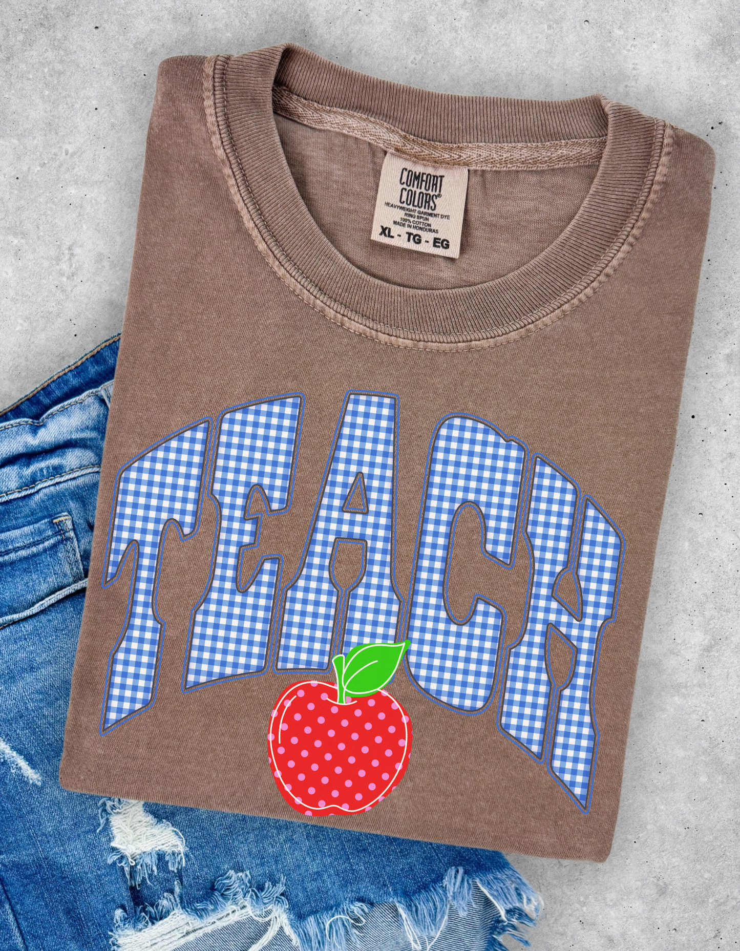 Gingham Teach Graphic Tee