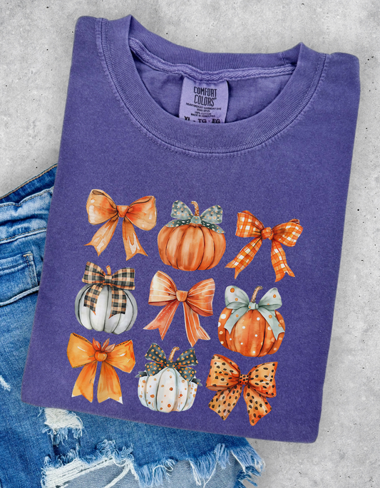 Pumpkin and bows tshirt