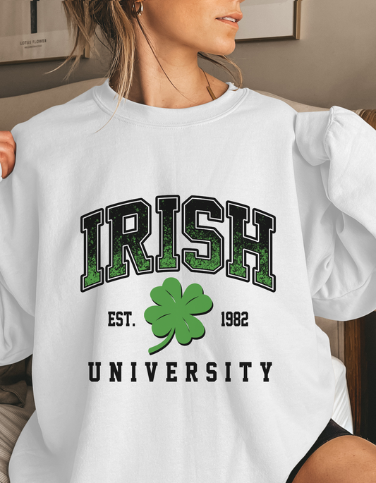 Irish university crewneck sweater