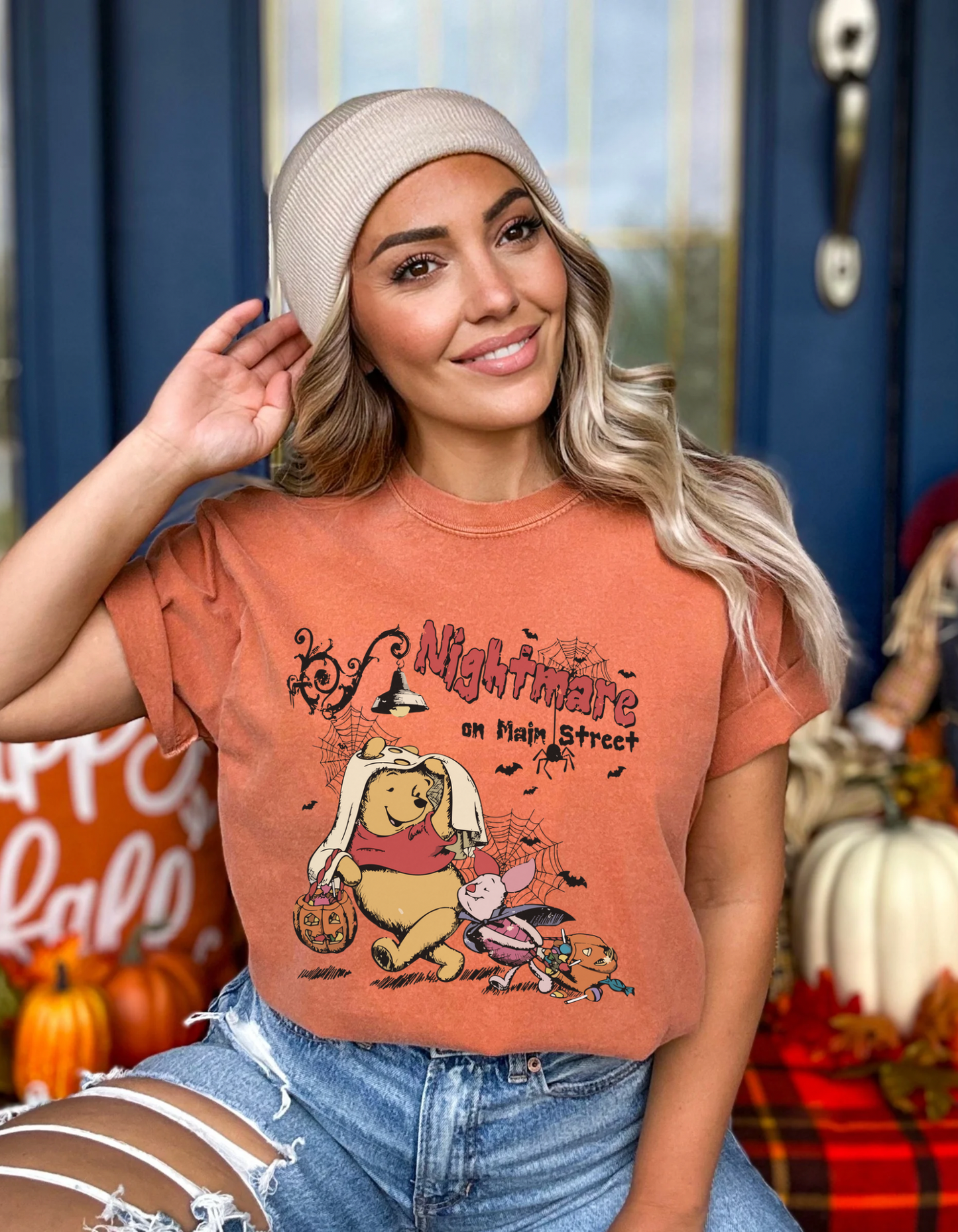 Vintage nightmare on main street Pooh tshirt