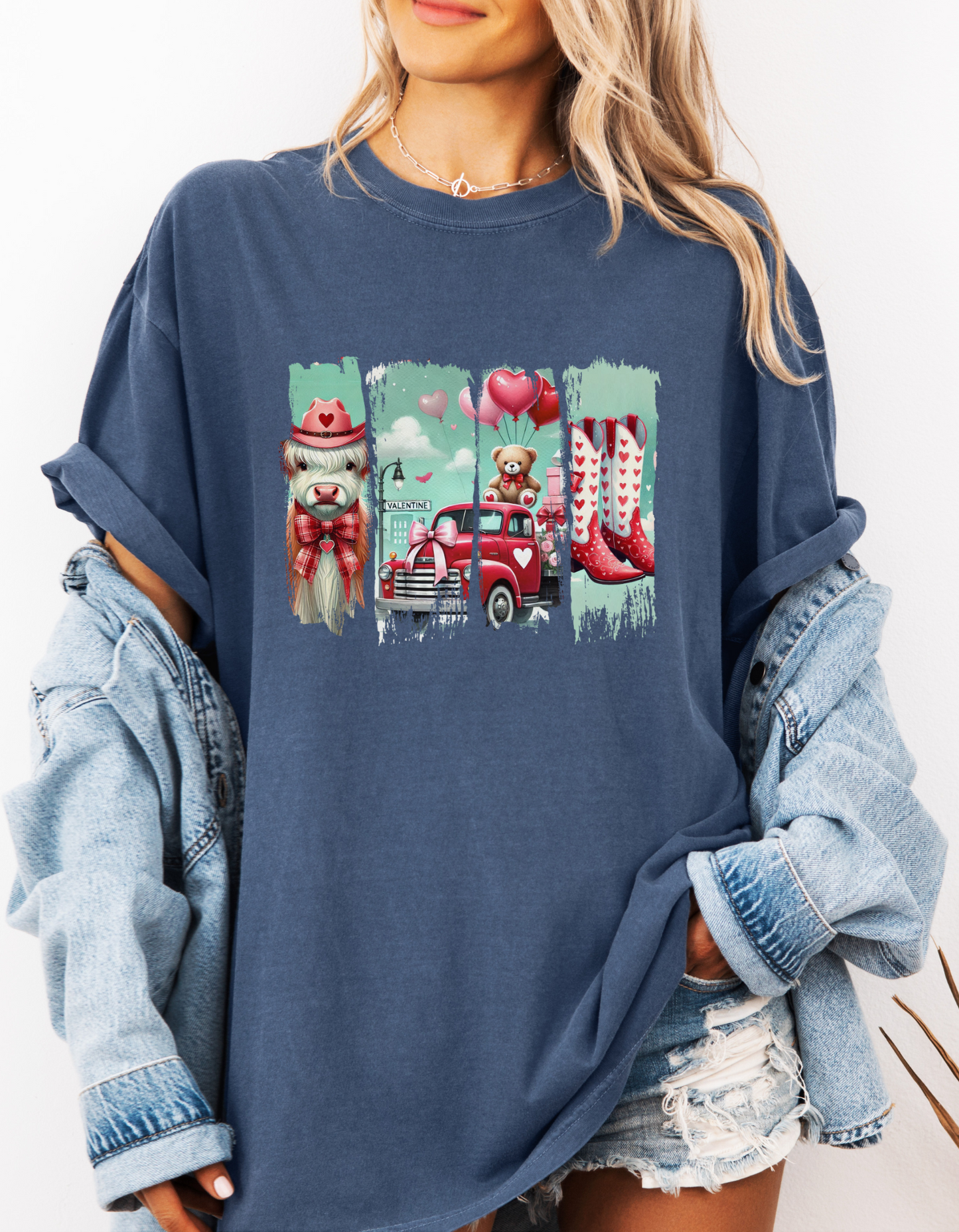 Valentines collage graphic tshirt