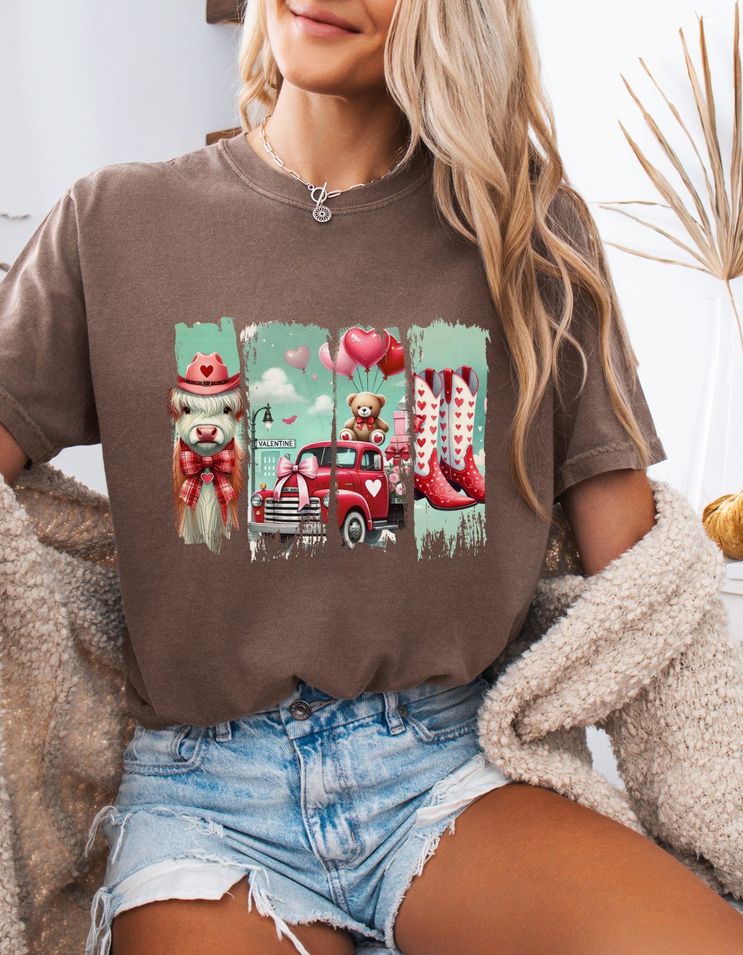 Valentines collage graphic tshirt