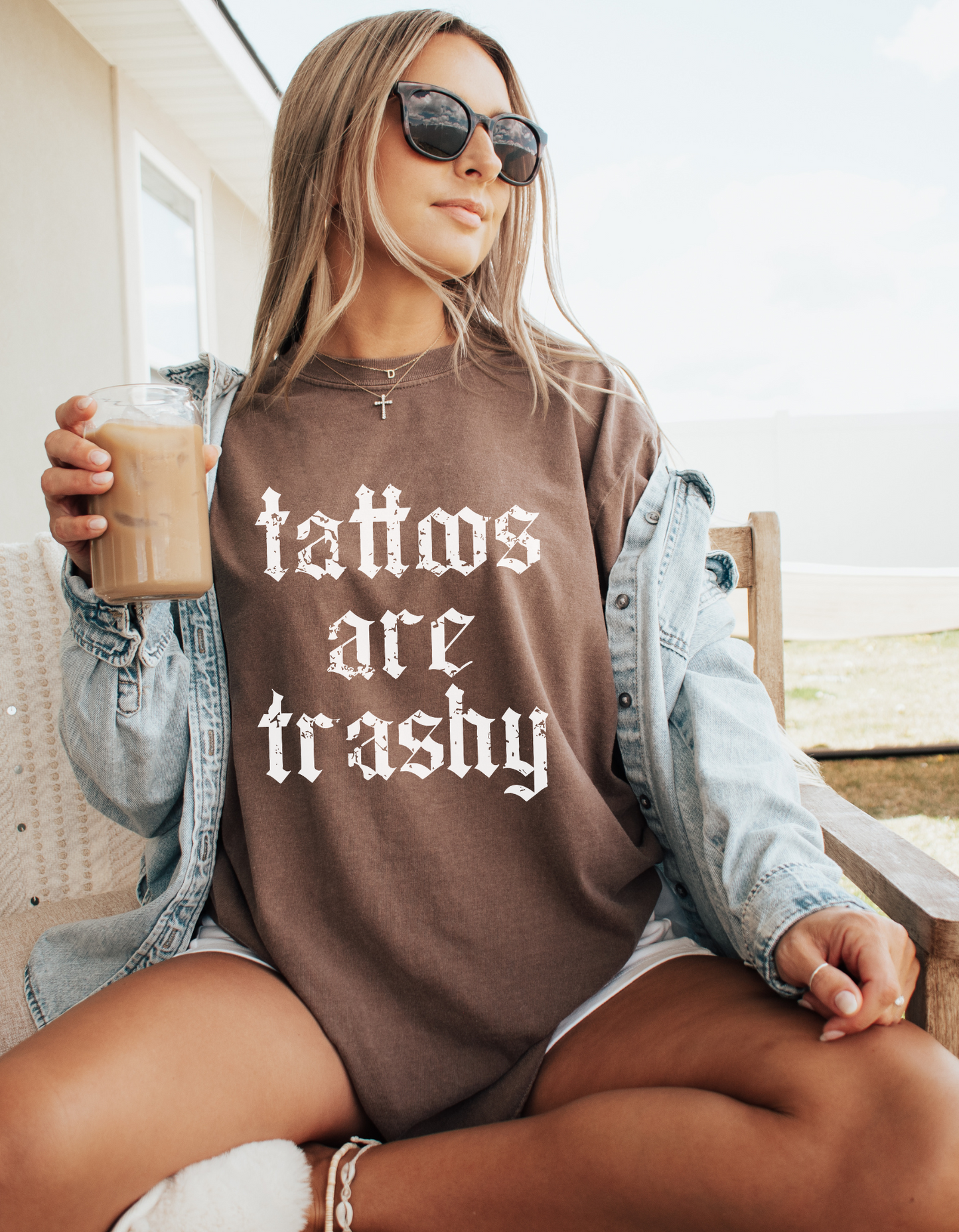Tattoos are trashy graphic tshirt