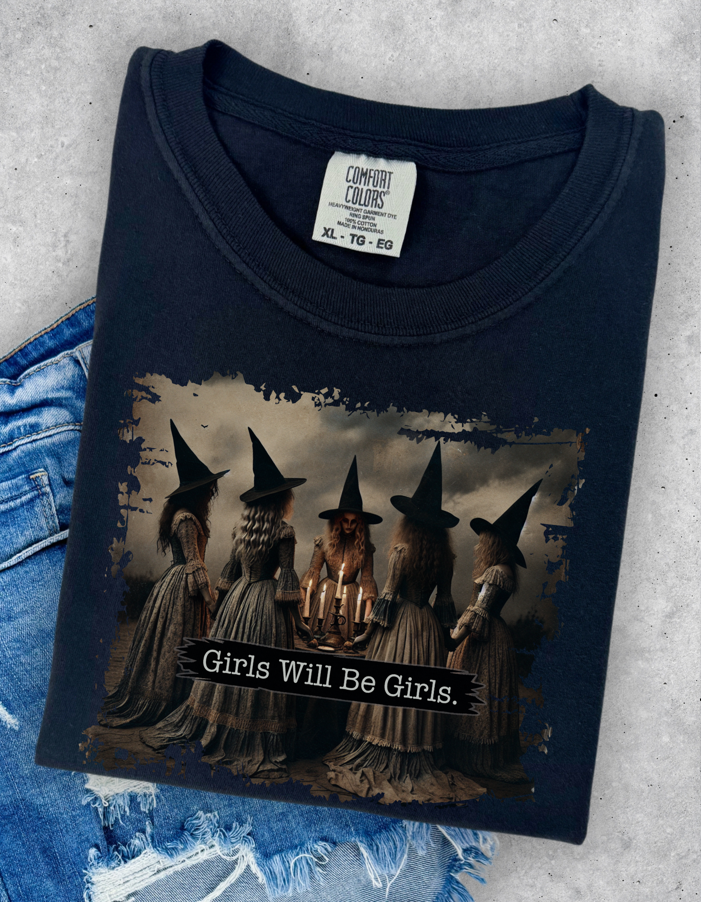 Girls will be girls witches graphic tee