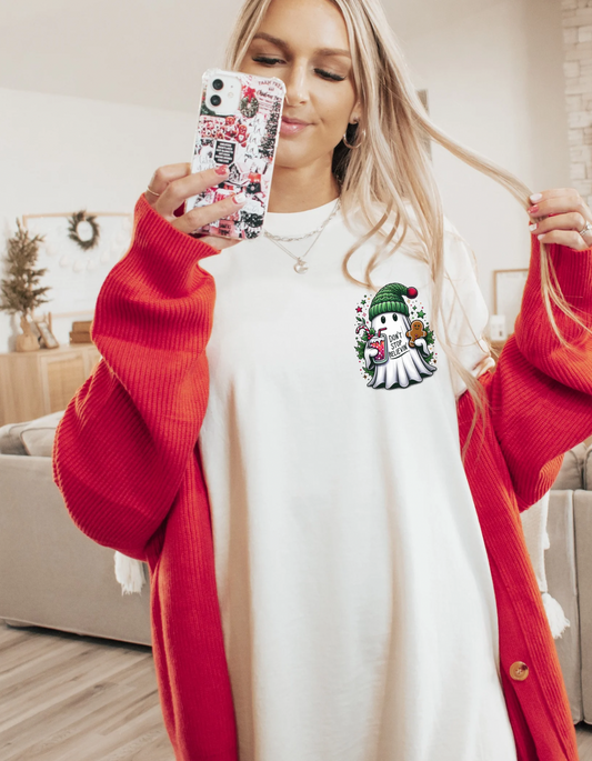 Christmas pocket ghost tee