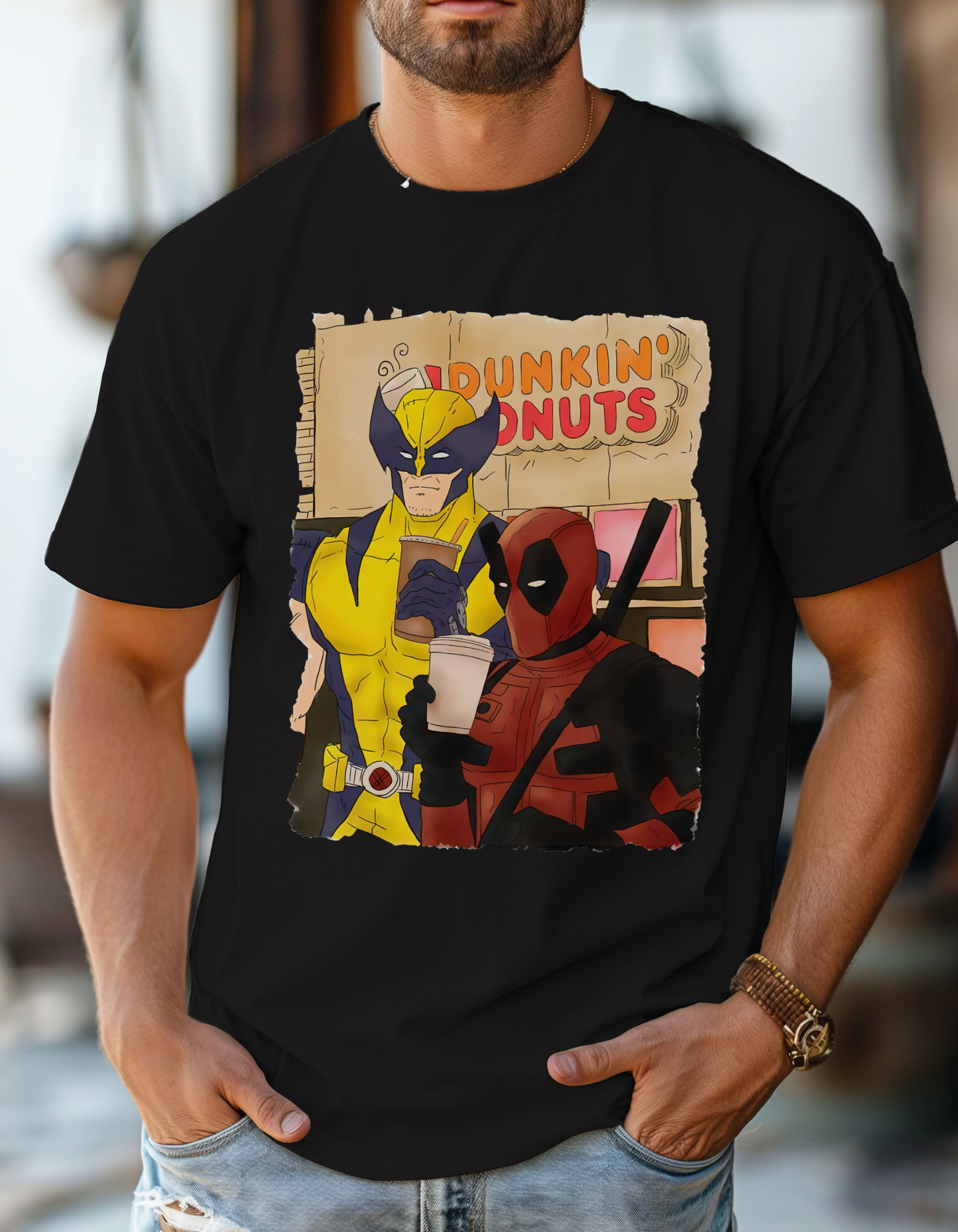 Deadpool x Wolverine Dunkin Tee