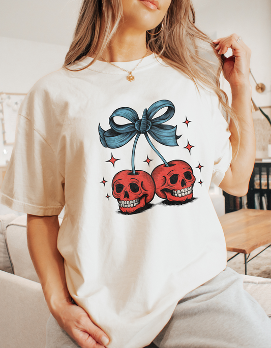 Skeleton cherries tshirt