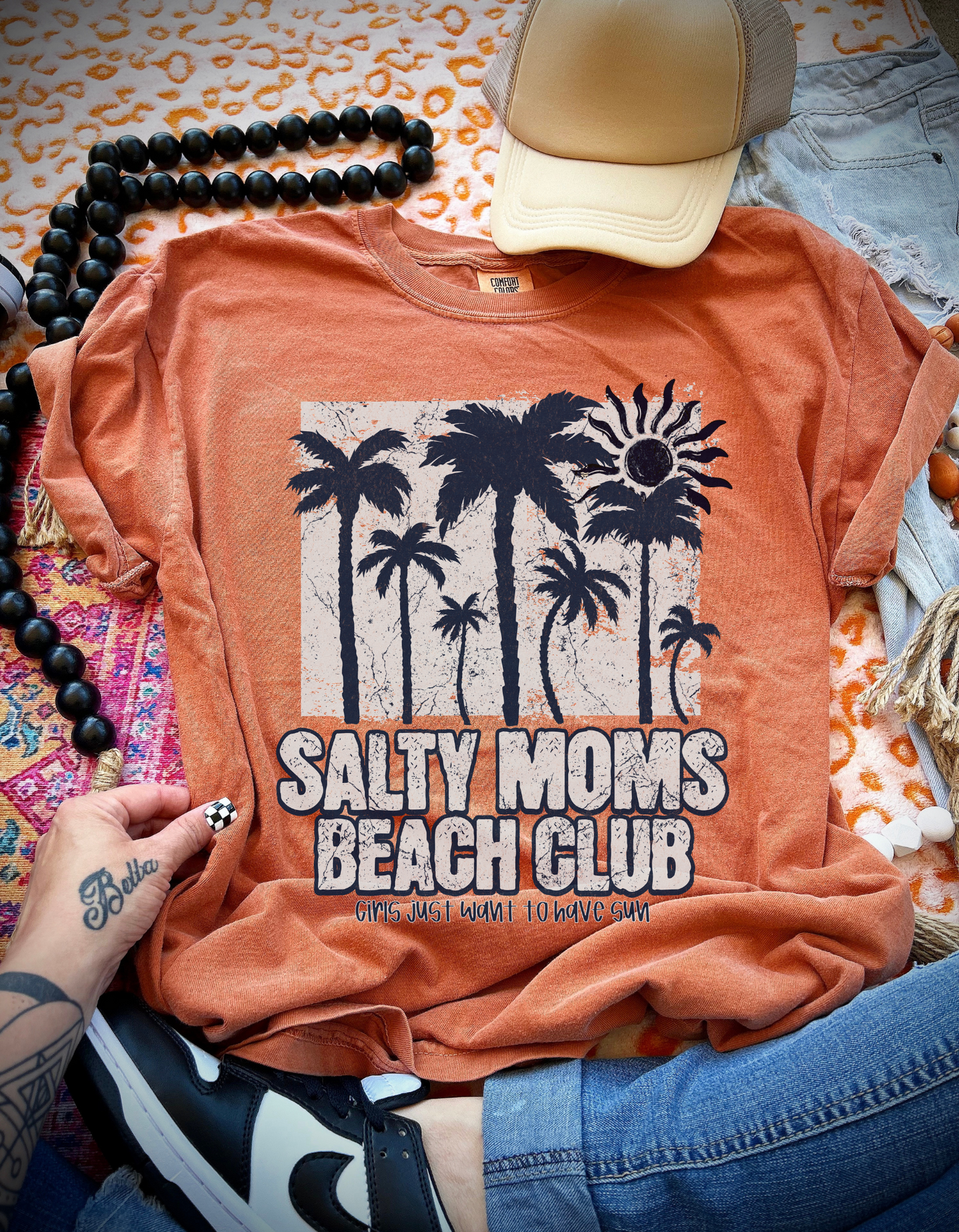 Salty Moms Beach Club Graphic Tshirt