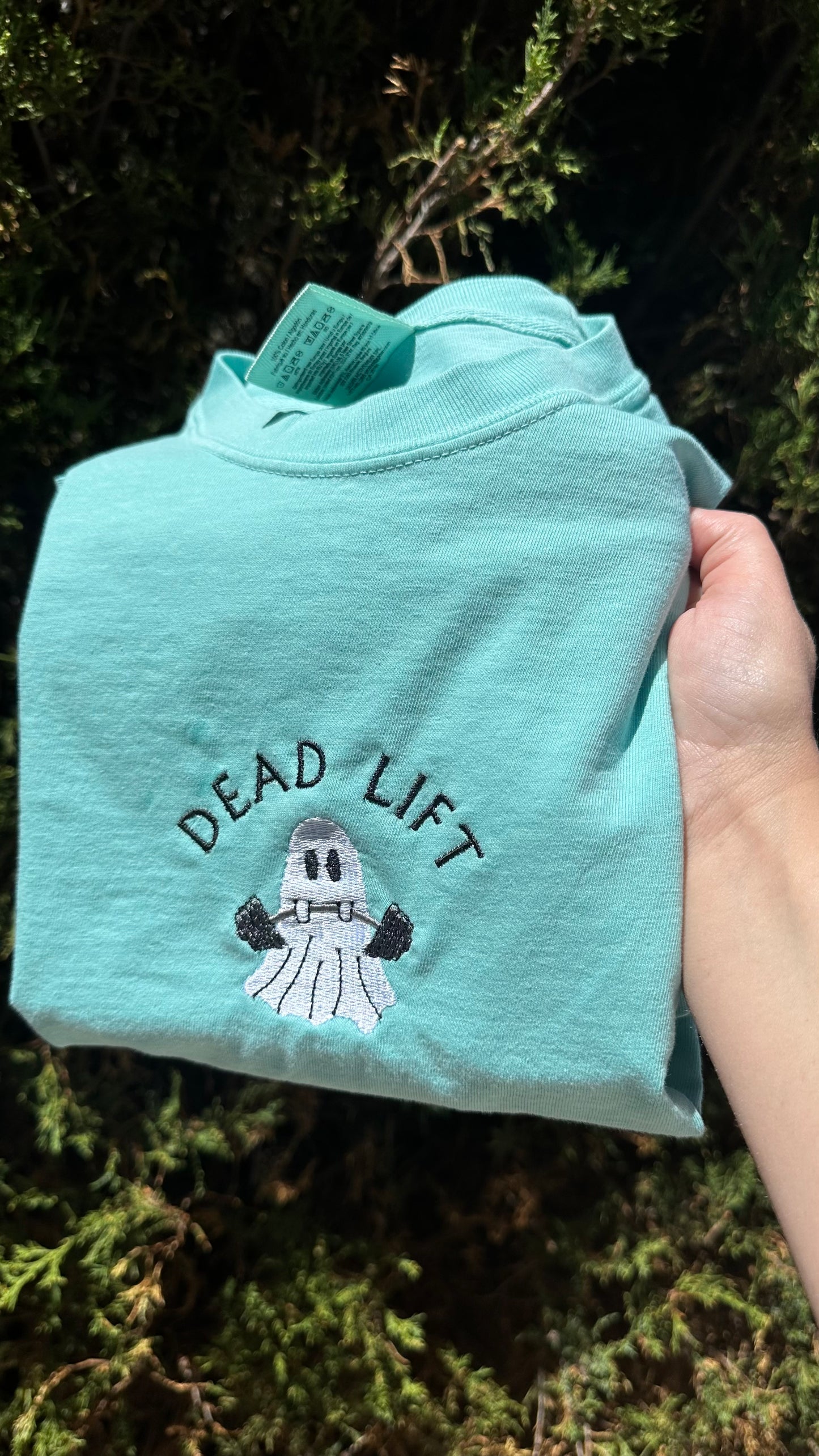 Dead lift ghost embroidered tshirt