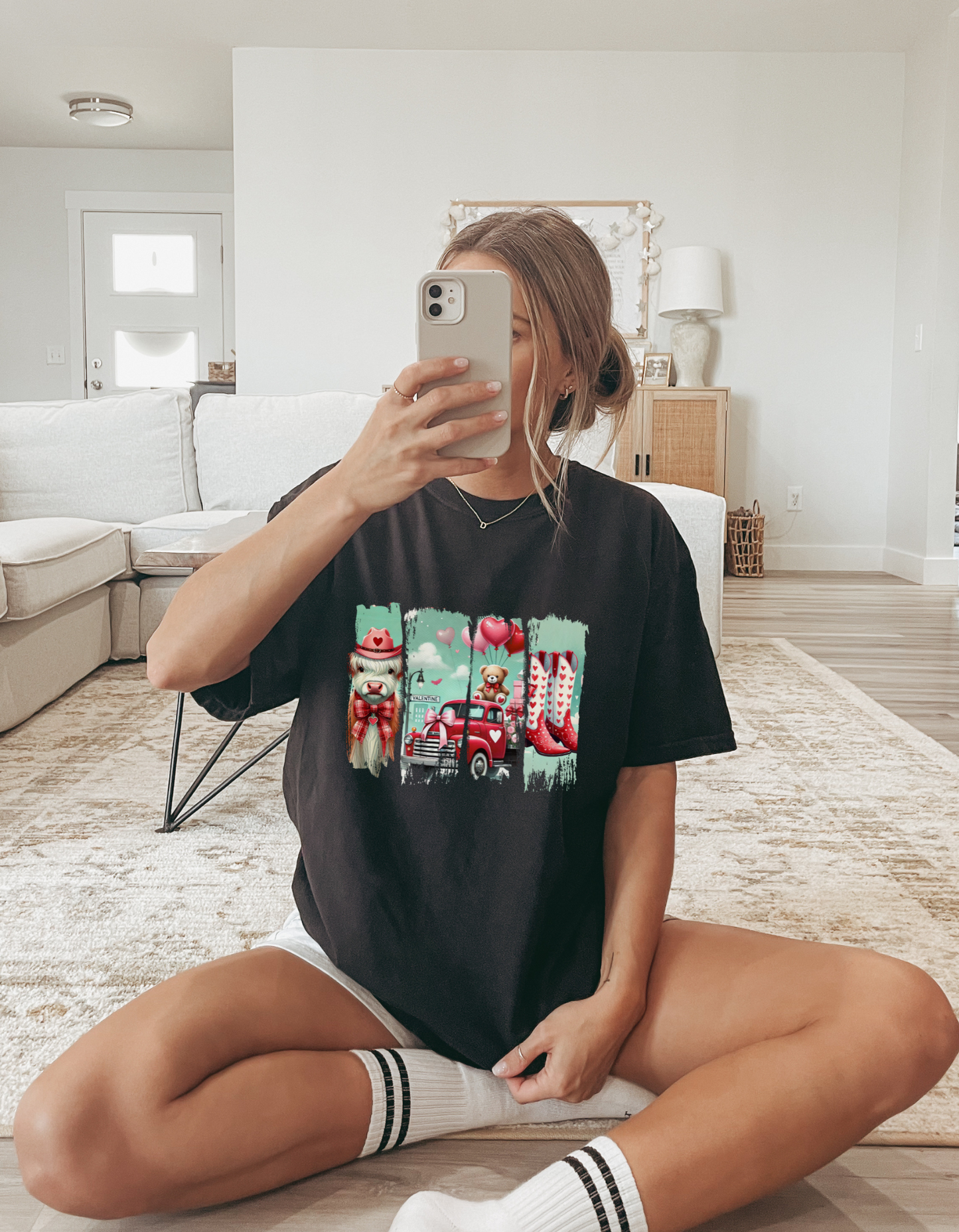 Valentines collage graphic tshirt