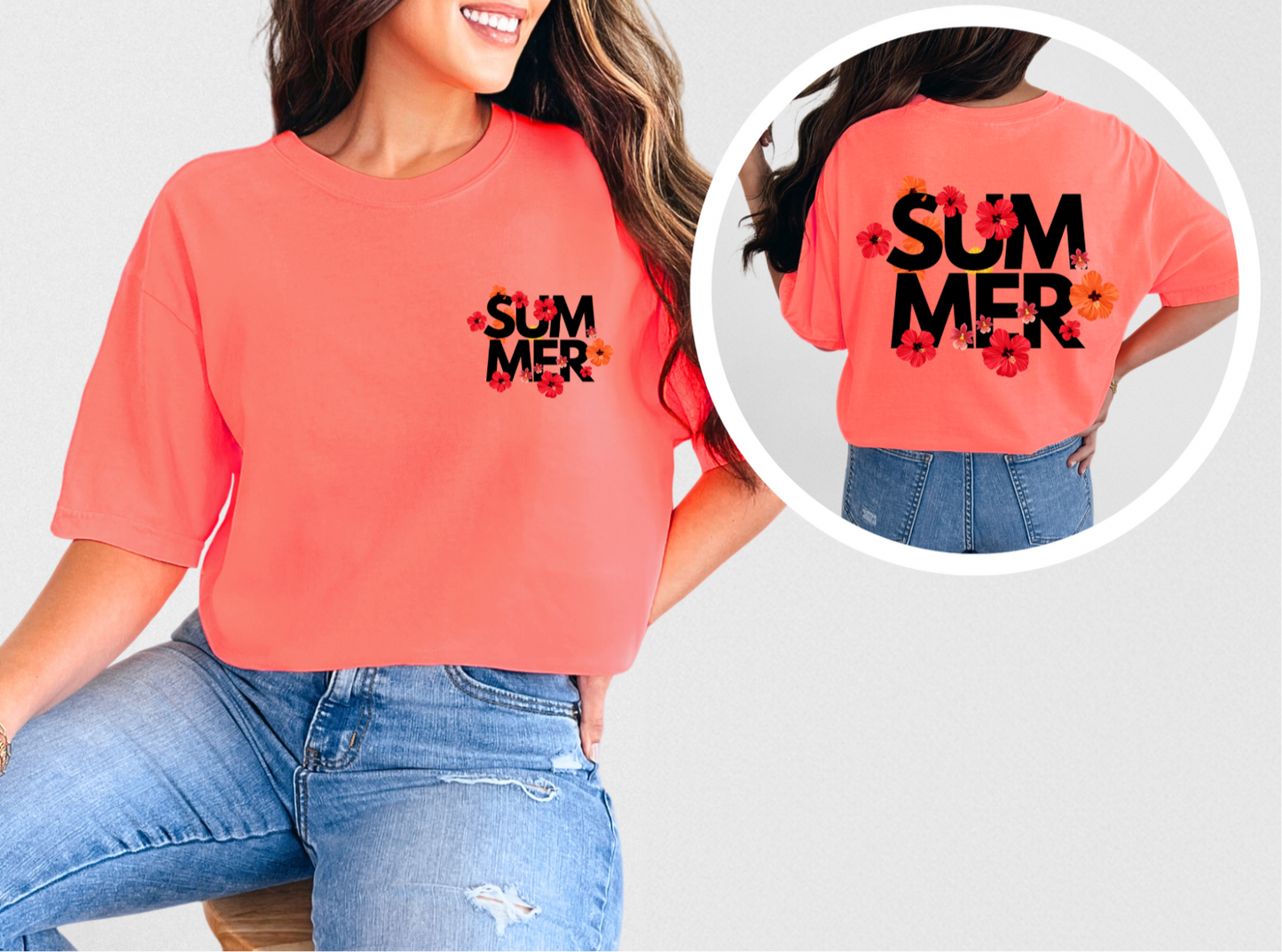 Summer Floral Graphic Tshirt