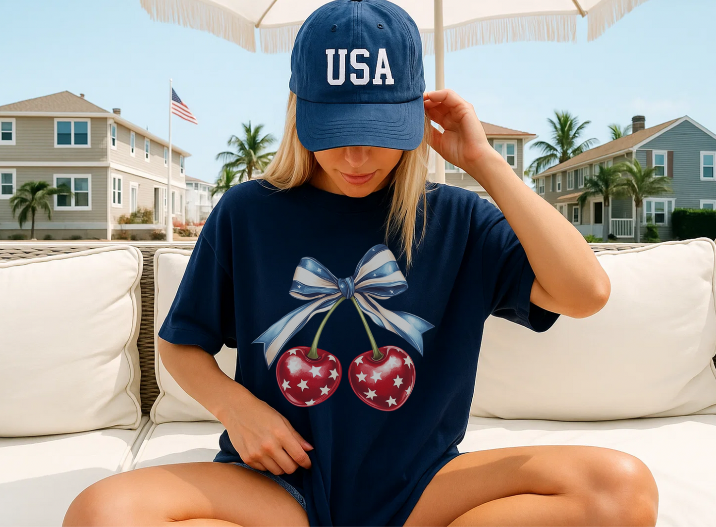 American Cherry Coquette Graphic Tee