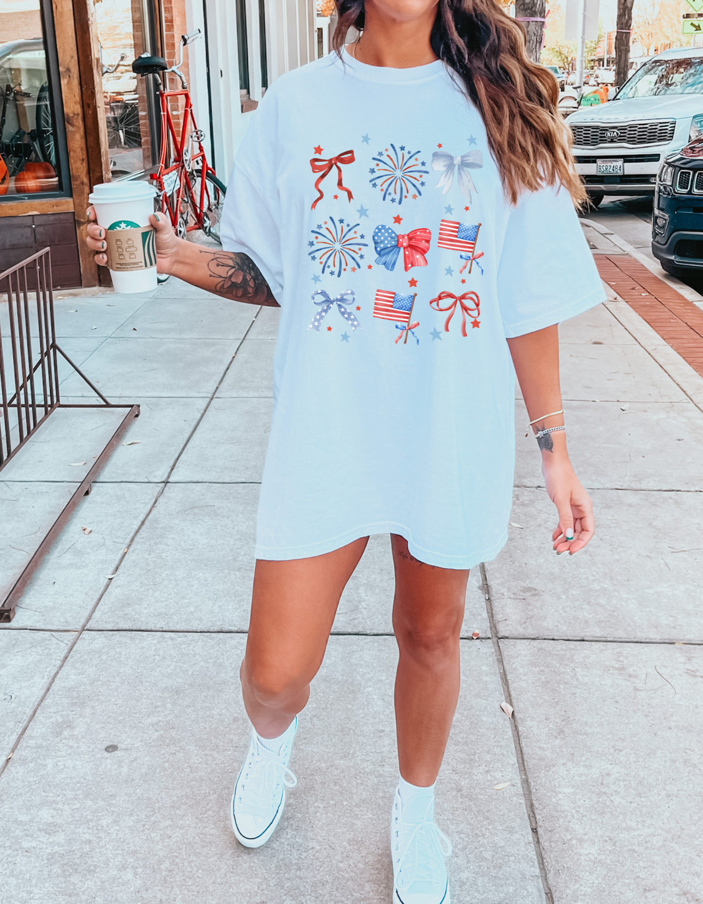 Red white and blue collage Graphic Tee