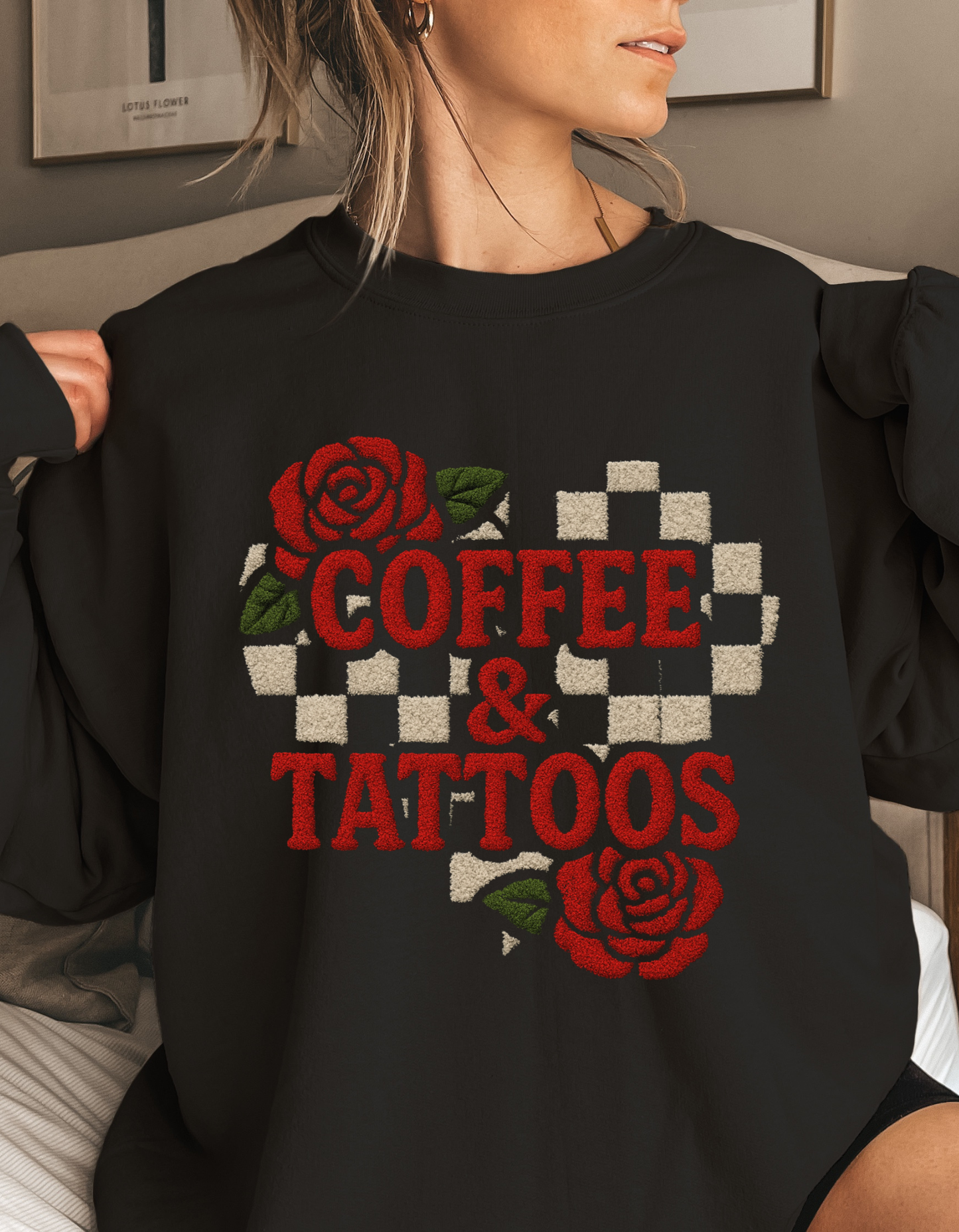 Coffee & Tattoos Crewneck Sweater