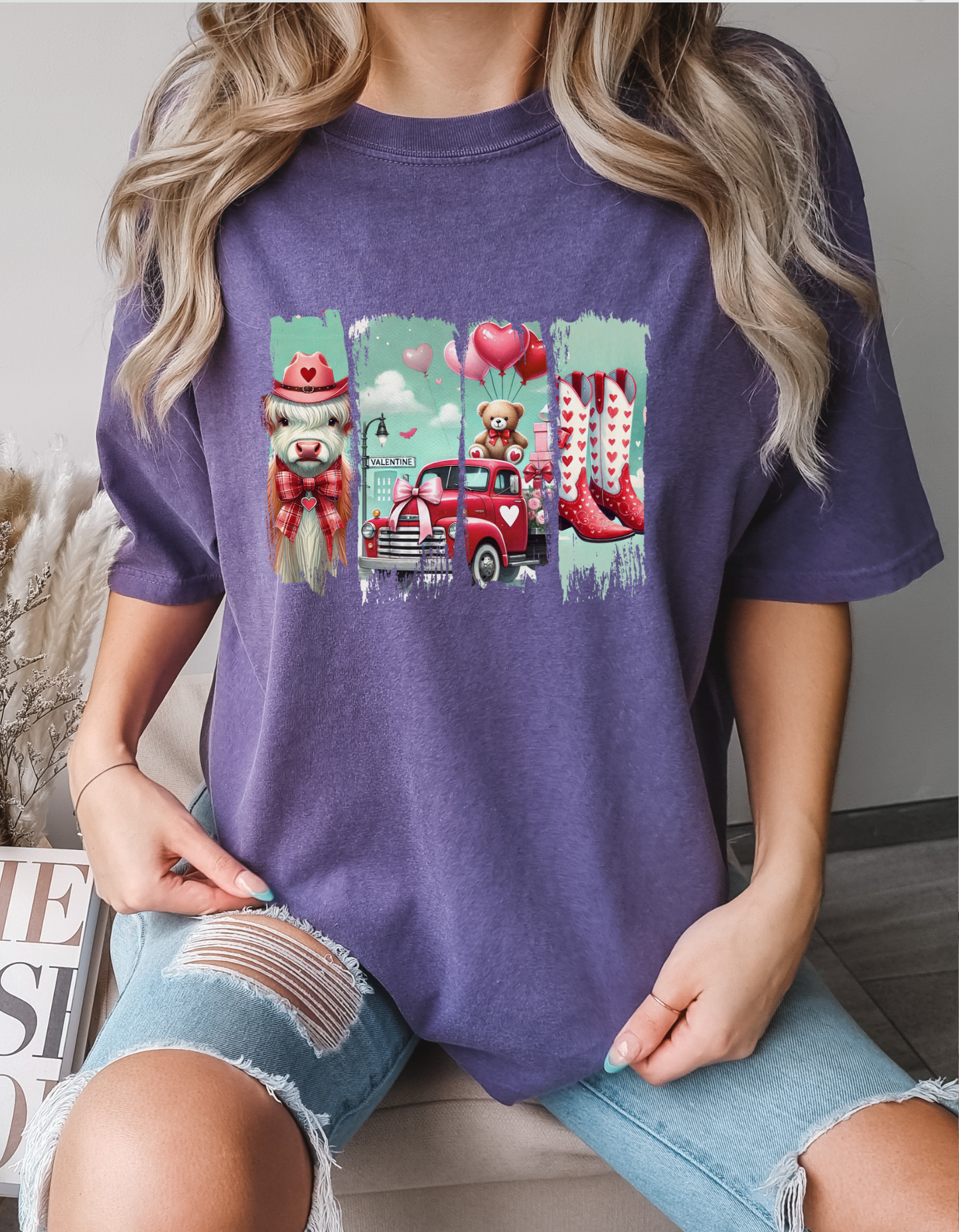 Valentines collage graphic tshirt
