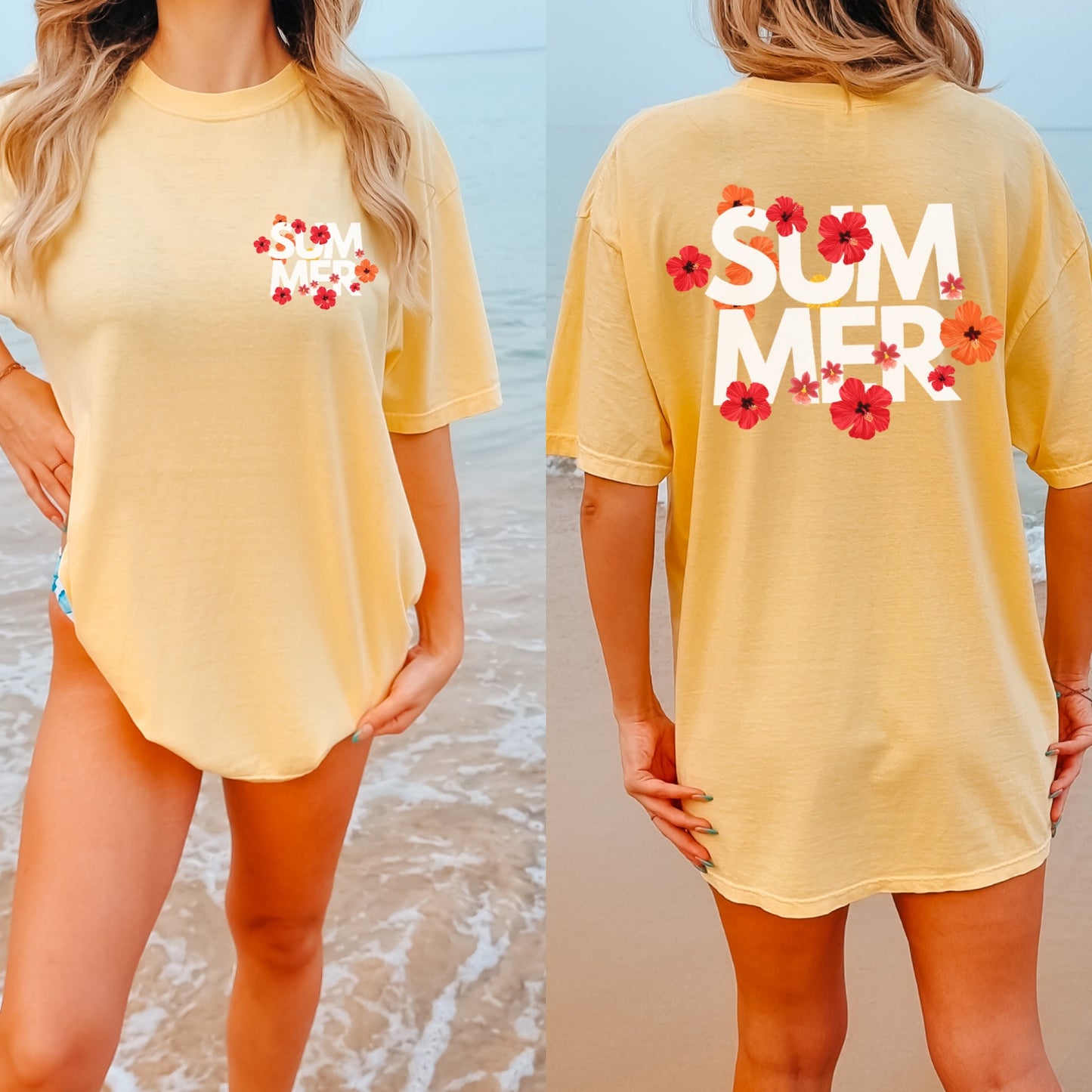 Summer Floral Graphic Tshirt
