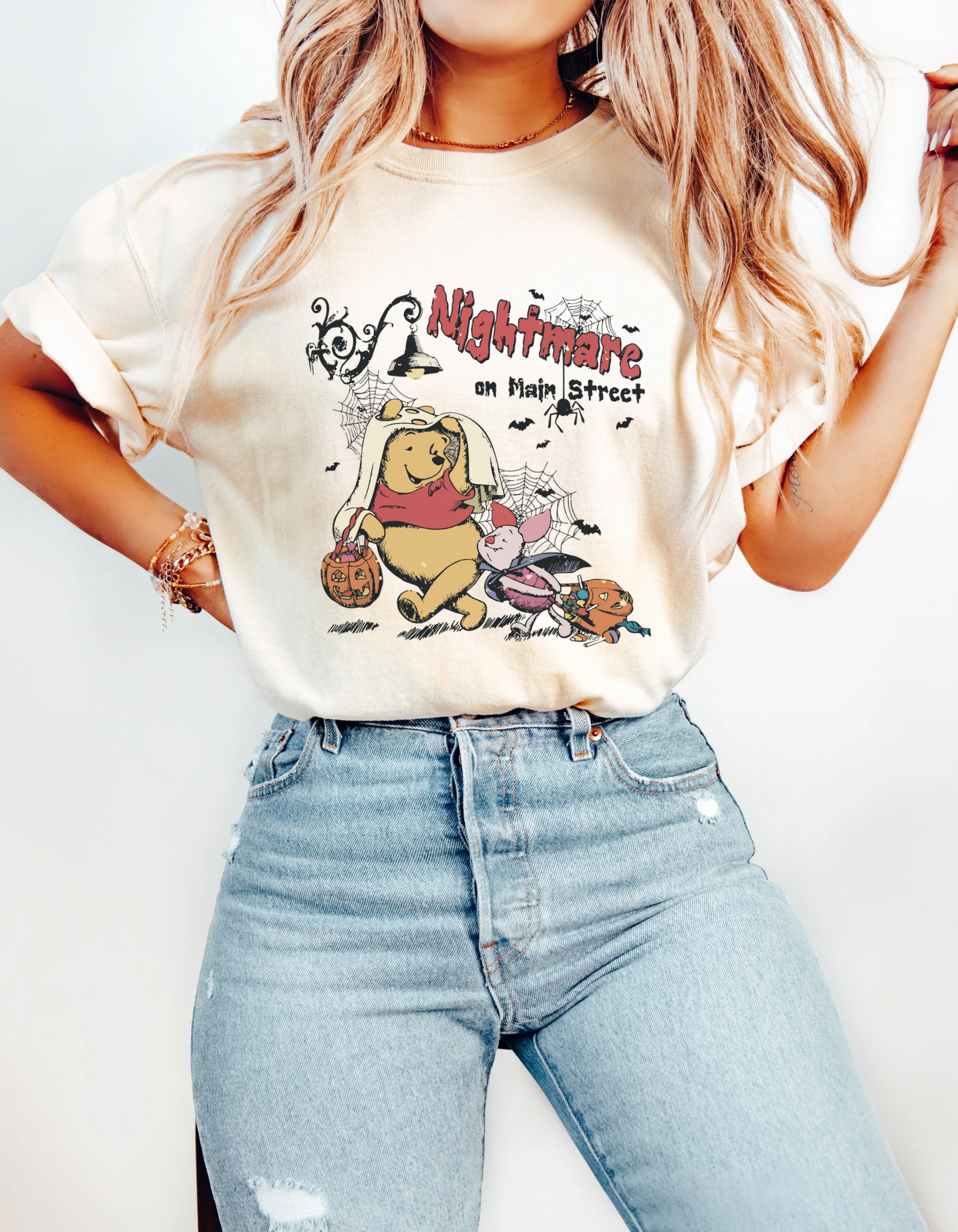 Vintage nightmare on main street Pooh tshirt
