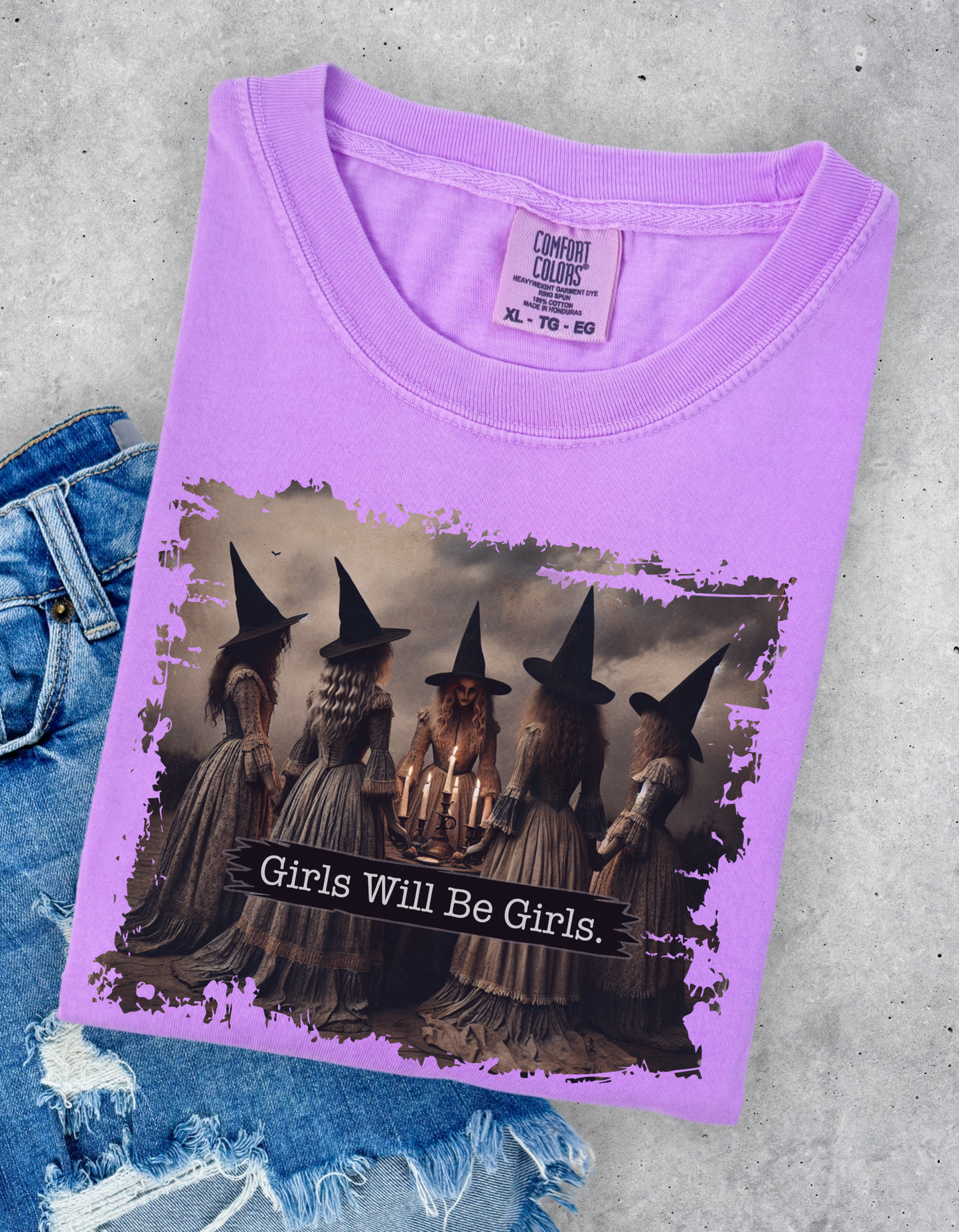 Girls will be girls witches graphic tee